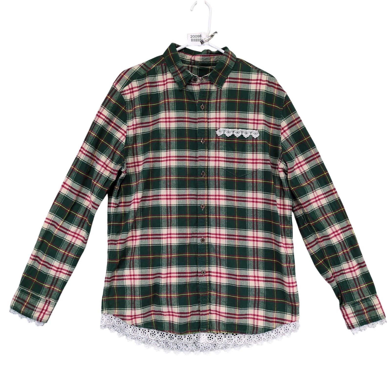 Other Line of Trade Women's L Plaid Cotton Flannel Button Up Shirt Size L / US 10 / IT 46 - 1 Thumbnail