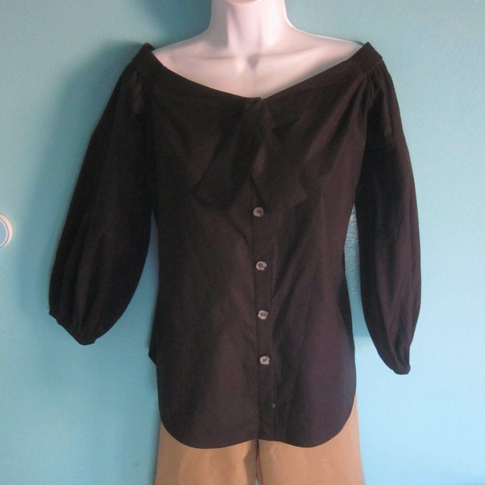 Other Saloni Cotton Off Shoulder Button Front Blouse Size 4 Size S / US 4 / IT 40 - 8 Thumbnail