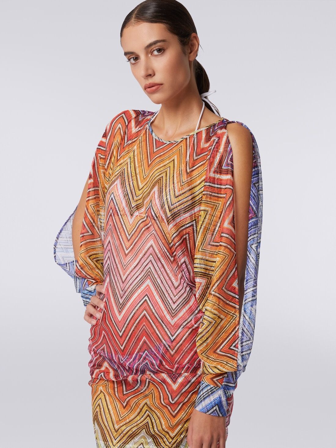 Missoni o1mle0425 Zig-Zag Beach Dress in Multicolor Size XS / US 0-2 / IT 36-38 - 5 Thumbnail