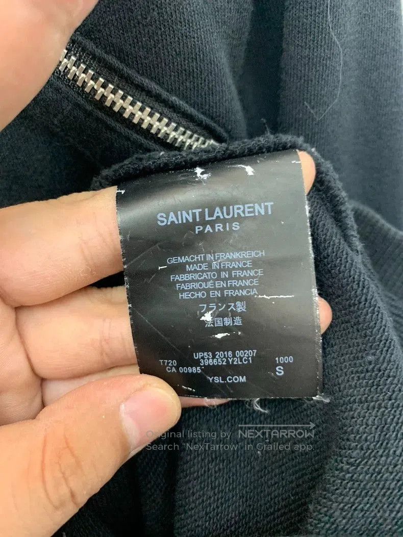 Saint Laurent Paris Saint Laurent Black Five-Zip Sweatshirt. Size US S / EU 44-46 / 1 - 4 Thumbnail
