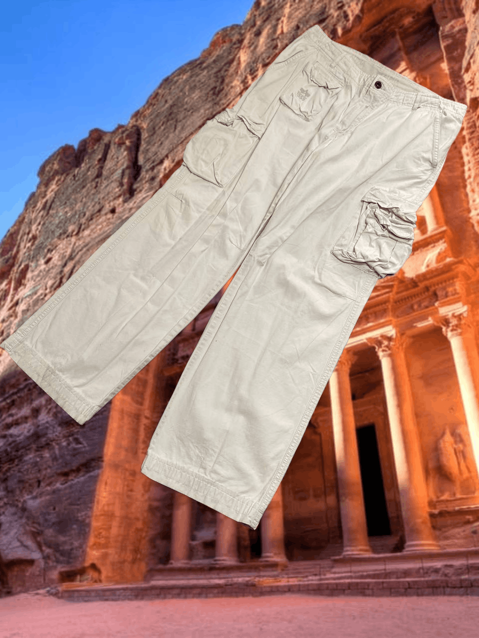 Alpha Industries jeans pants white Y2K Alpha Industries logo vintage Size US 34 / EU 50 - 1 Thumbnail