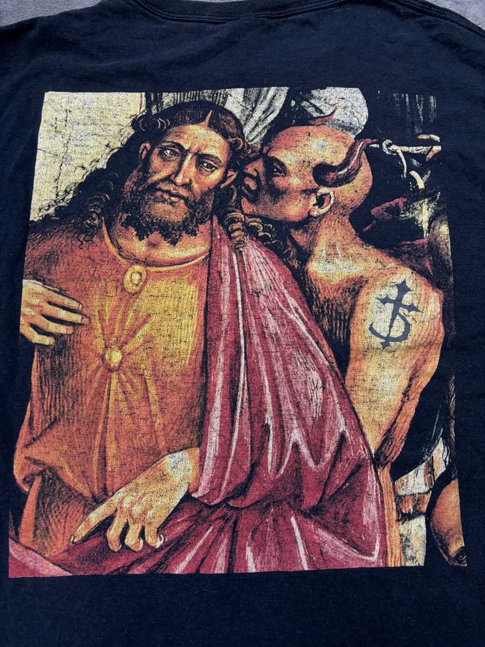 Band Tees × Vintage Vintage 2000s DevilDriver God and Devil Black Faded Tee Size US L / EU 52-54 / 3 - 2 Thumbnail