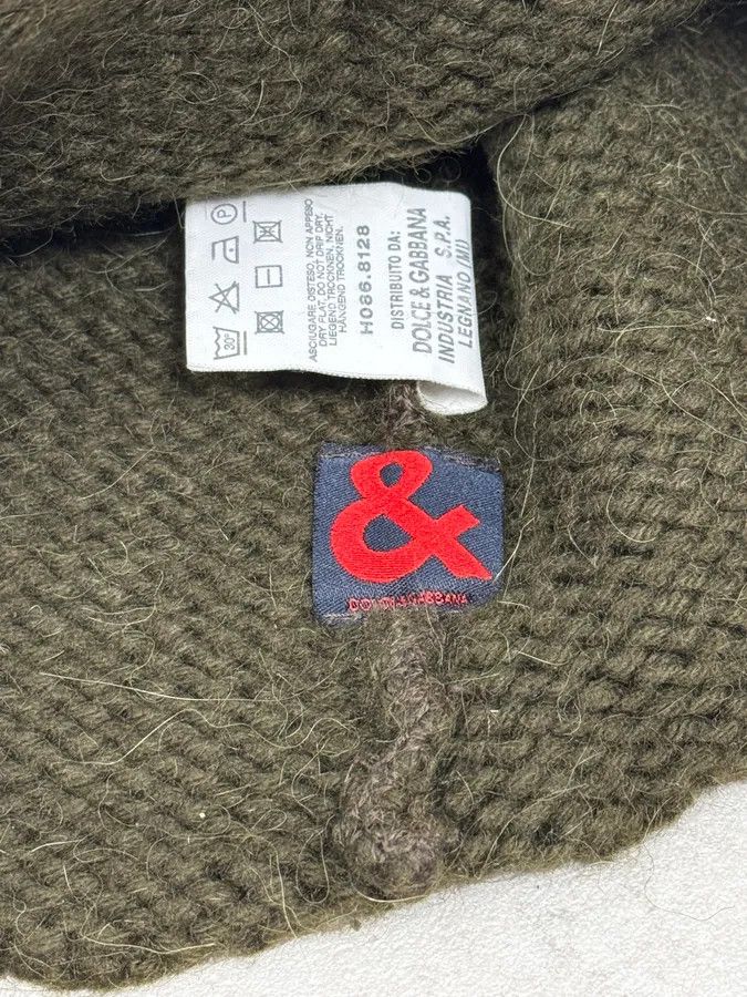 Dolce & Gabbana 2000s Dolce & Gabbana Green Wool Beanie Size ONE SIZE - 6 Thumbnail