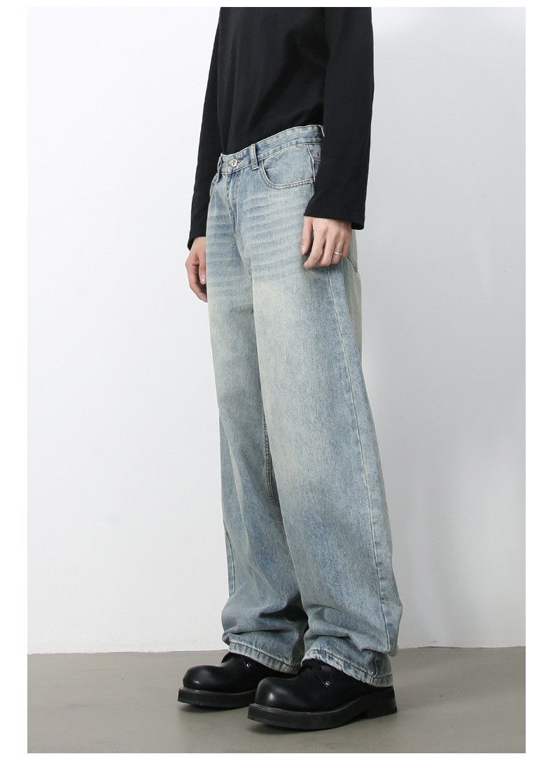 Japanese Brand × Jean American retro men's loose straight washed scimitar jeans Size US 32 / EU 48 - 3 Thumbnail