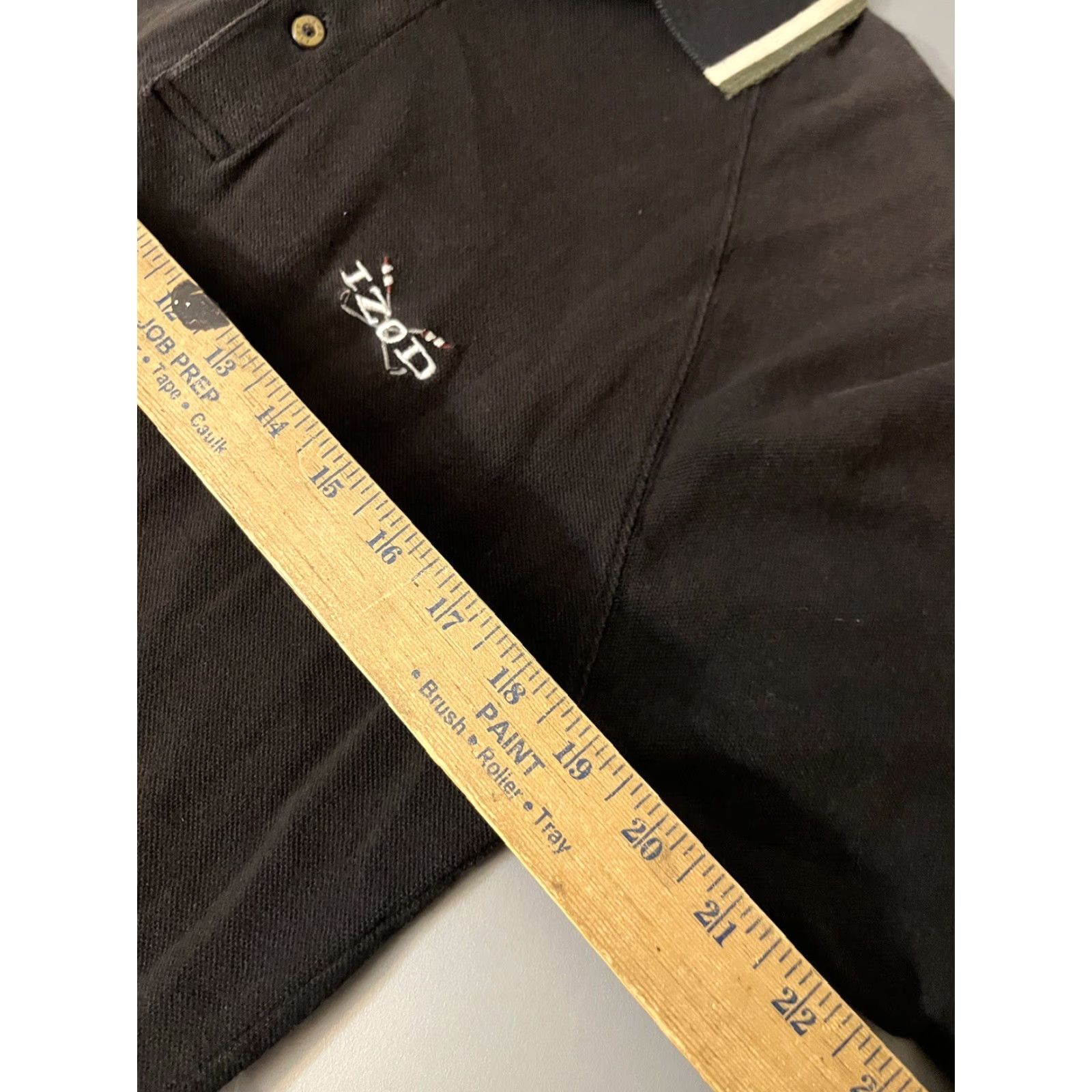 Izod VINTAGE IZOD Shirt Men Small Black 100% Cotton Golf Polo Pique Striped Collar Size US S / EU 44-46 / 1 - 5 Thumbnail