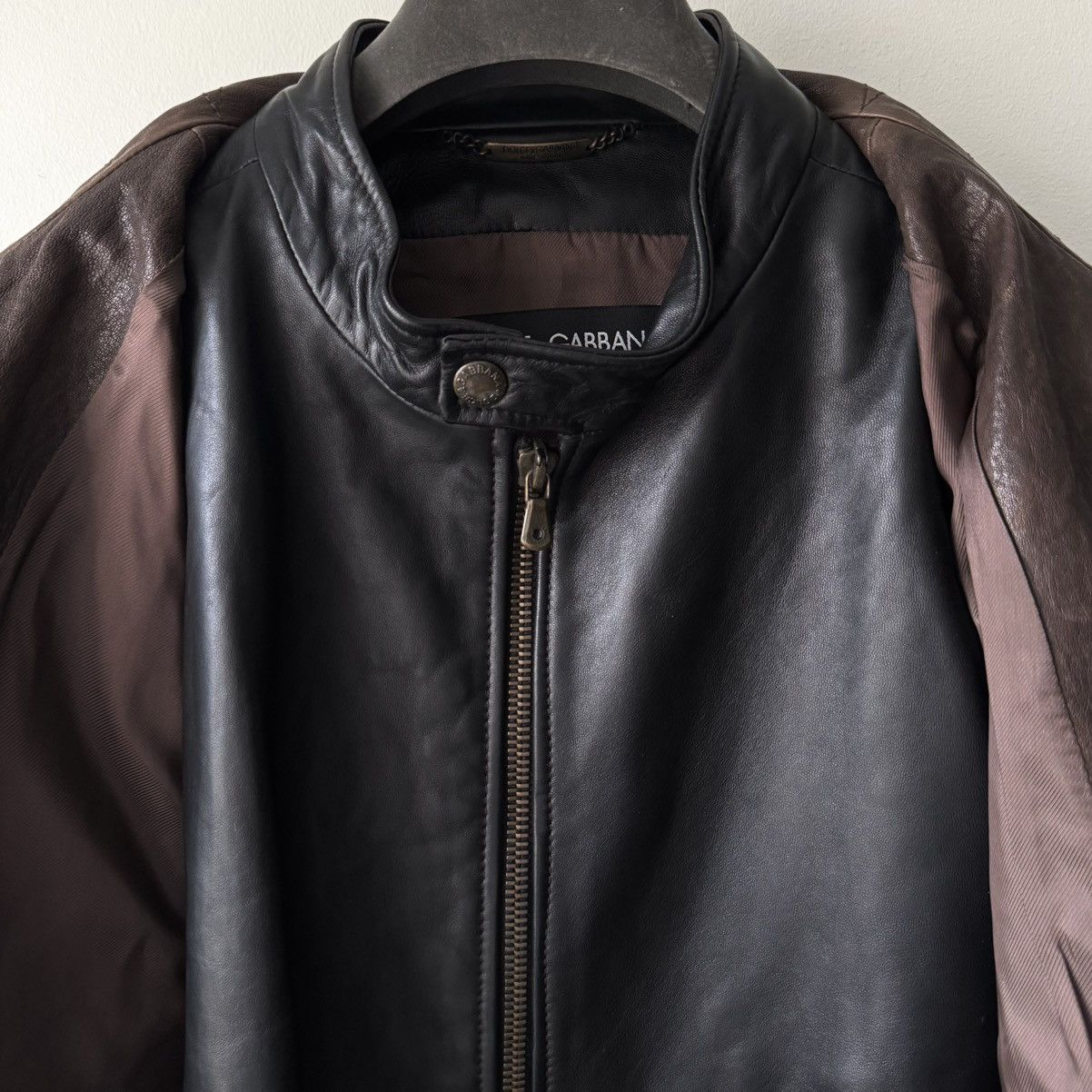 Dolce & Gabbana Dolce & Gabbana FW2005 Double Layered Bomber Leather Jacket Size US L / EU 52-54 / 3 - 3 Thumbnail