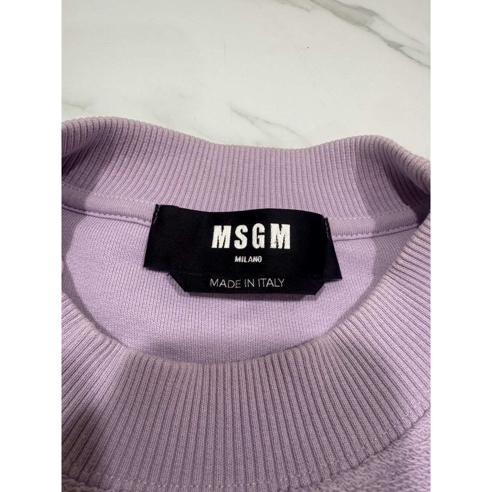 MSGM MSGM Milano Medium Logo Sweatshirt Pullover Crew Neck Lilac Size M / US 6-8 / IT 42-44 - 3 Thumbnail