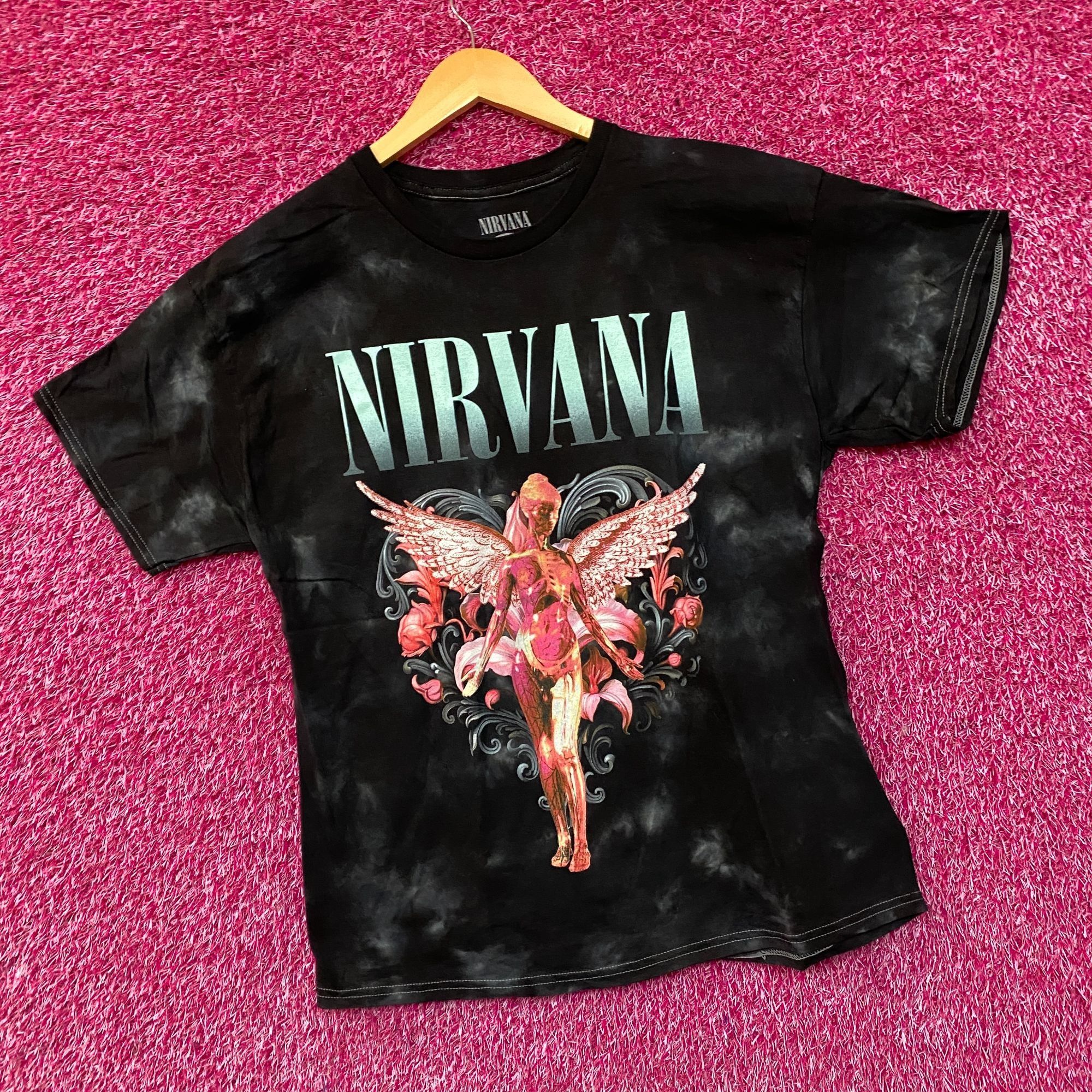 Nirvana Nirvana In Utero Album Floral Heart Angel Tie Dye Tee Large Size US L / EU 52-54 / 3 - 3 Thumbnail