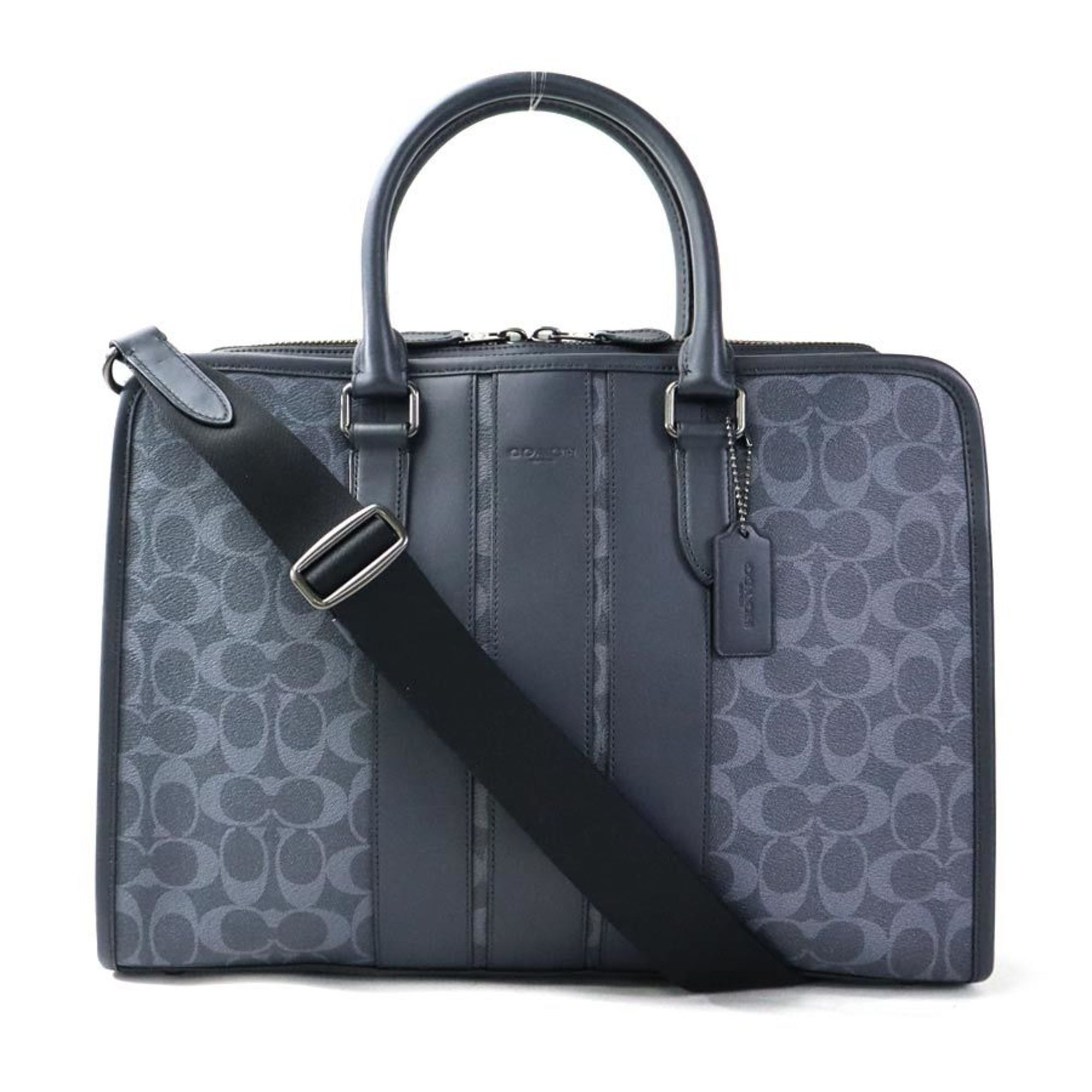 Coach Handbag Bag Shoulder Signature Leather Navy Men's H31121G in Blue