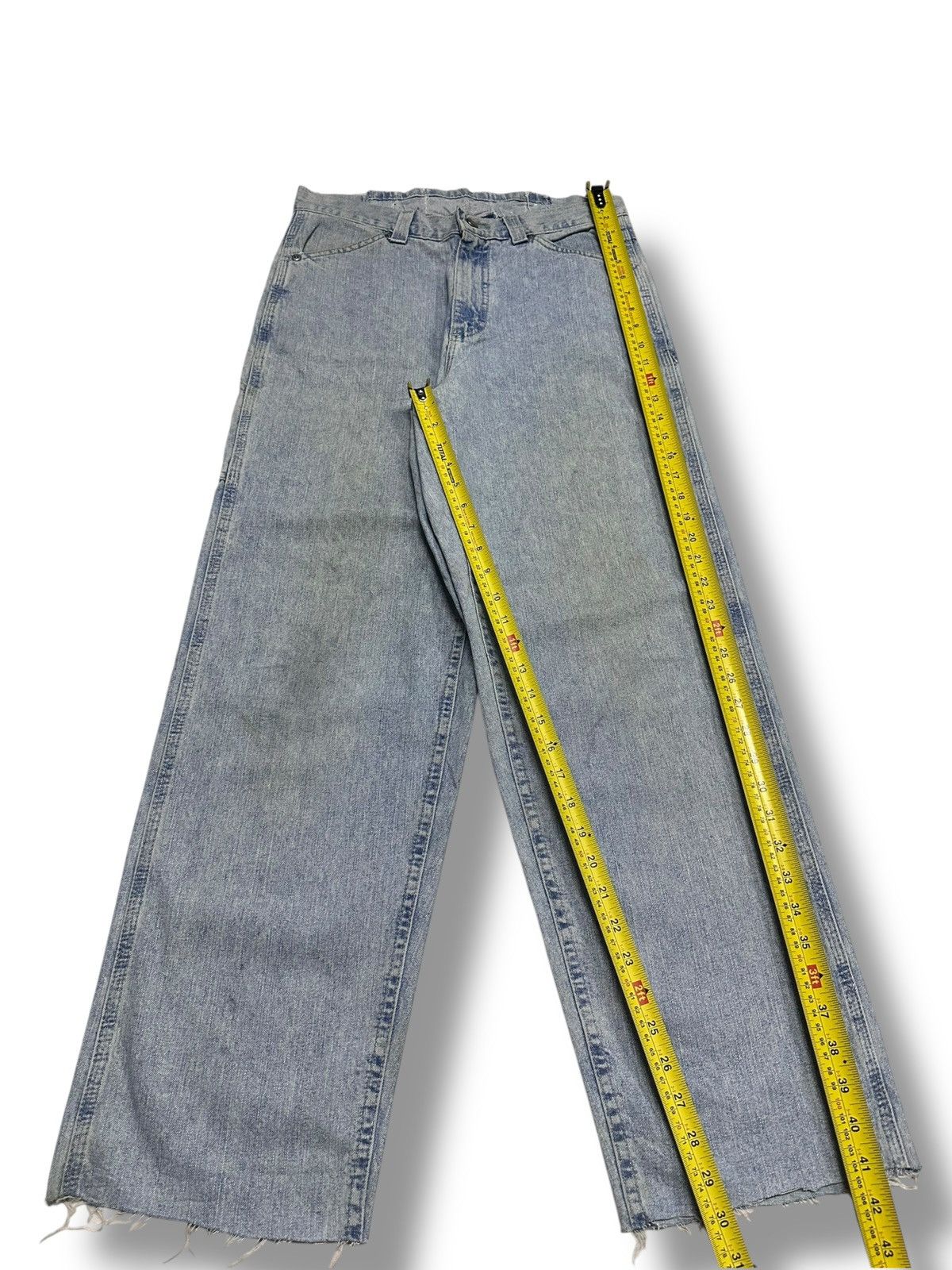 Lee Riveted Lee Baggy Loose Distressed Jeans With Faded Wash Size US 32 / EU 48 - 11 Thumbnail