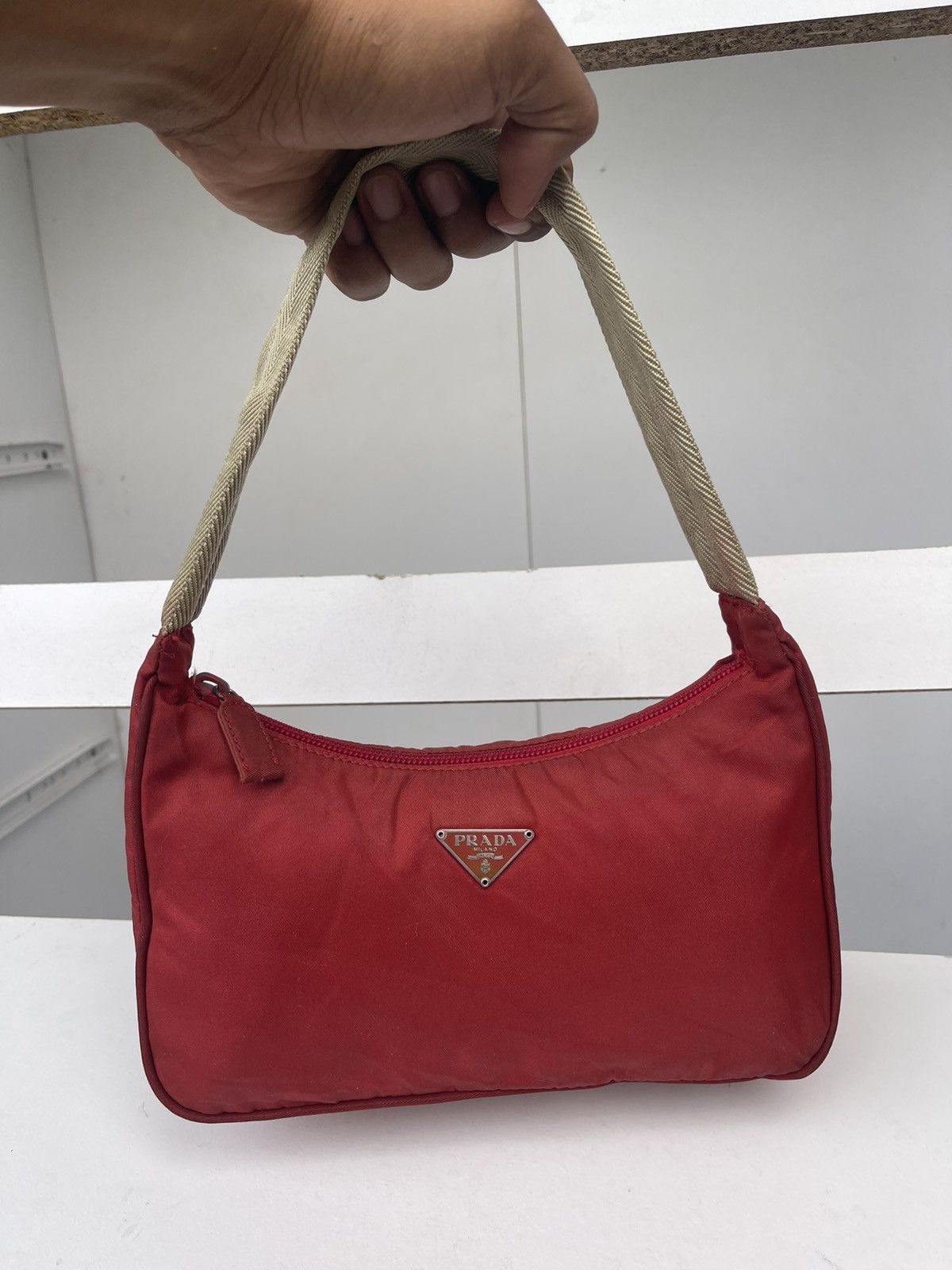 Prada VINTAGE PRADA TESSUTO SMALL HOBO BAG Size ONE SIZE - 9 Thumbnail