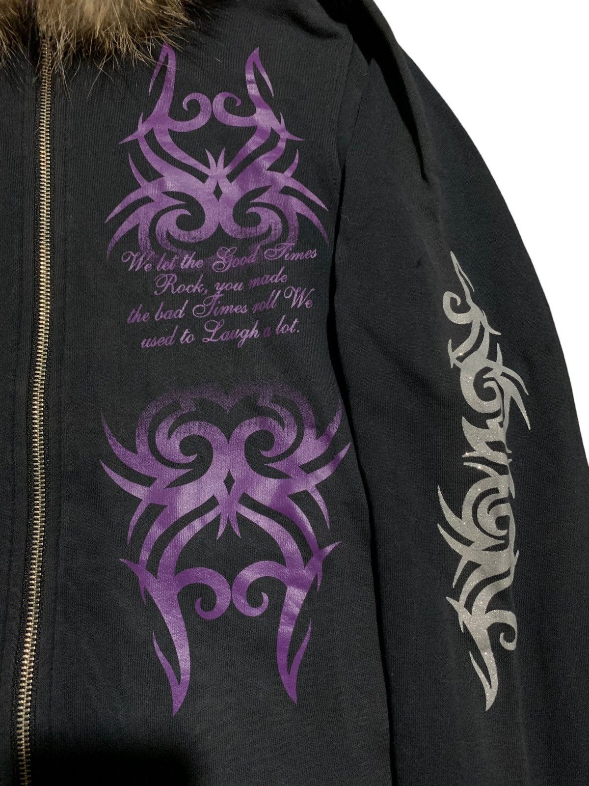 If Six Was Nine × Japanese Brand × Le Grande Bleu (L.G.B.) Spinash rock poem tribal tattoo fur hoodie LGB style Size US M / EU 48-50 / 2 - 6 Thumbnail