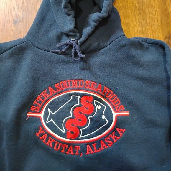 Other Vintage Sitka Sound Seafoods Alaska Hoodie Sweatshirt Size US L / EU 52-54 / 3 - 1 Thumbnail