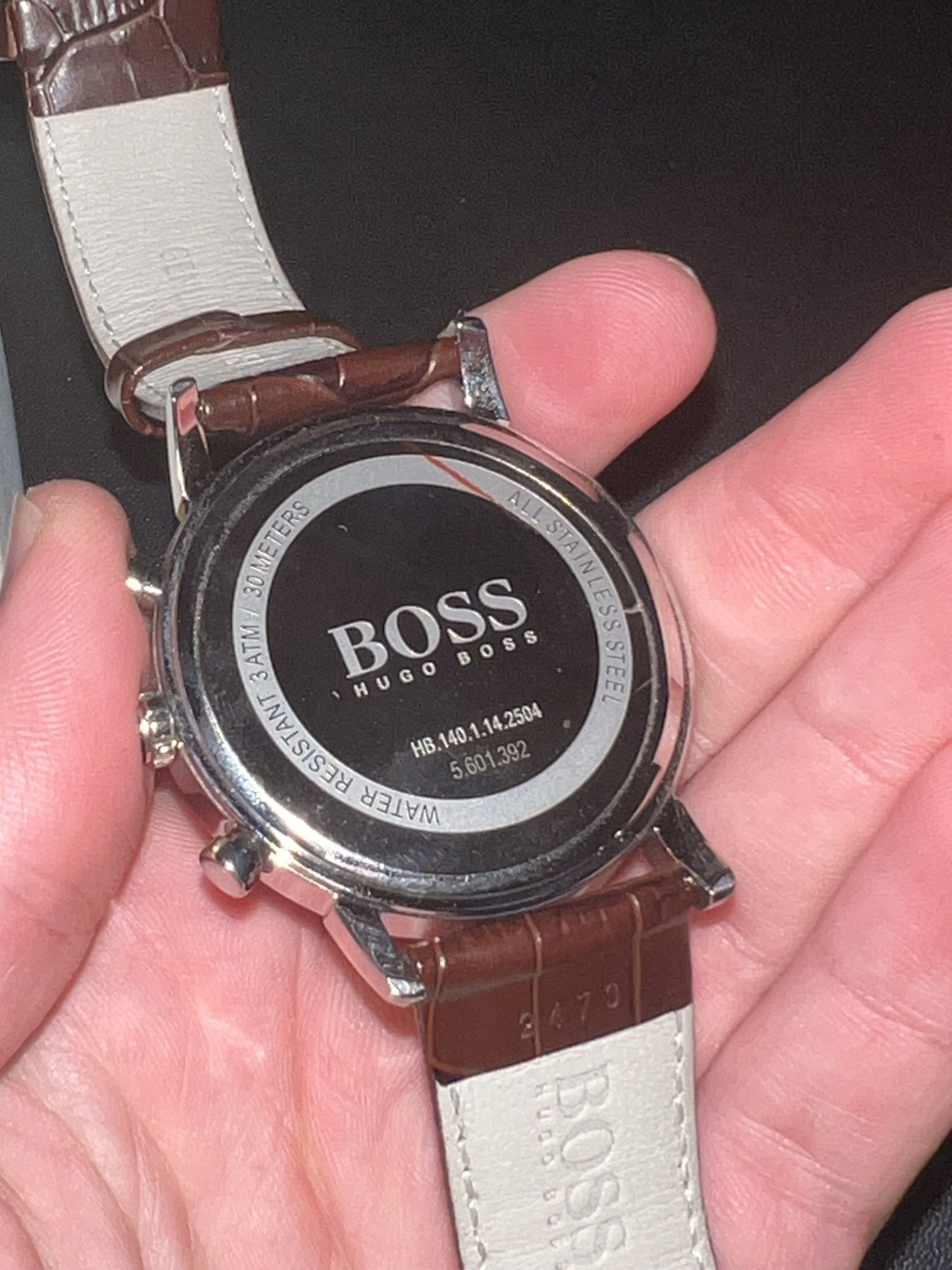 Hugo Boss '1512871' | Chronograph Leather Strap Slim Watch Size ONE SIZE - 4 Thumbnail