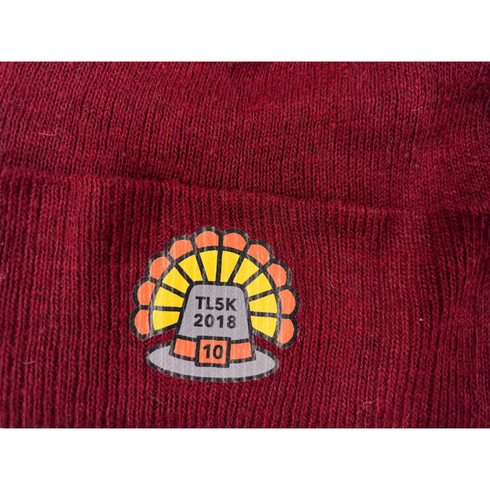 Vintage Turkey Leg 5K Run 2018 Beanie Toque Adult One Size Red Acrylic Running Outdoors Hat/Cap Size ONE SIZE - 2 Thumbnail