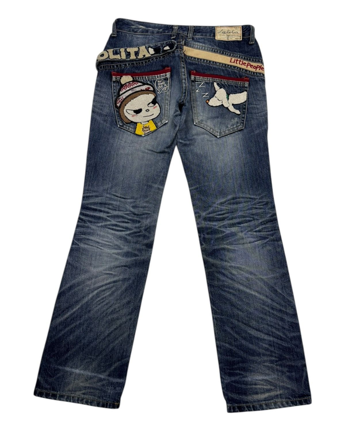 If Six Was Nine RARE🔥YOSHITOMO NARA LOLITA DISTRESSED DENIM JEANS Size US 31 - 1 Thumbnail