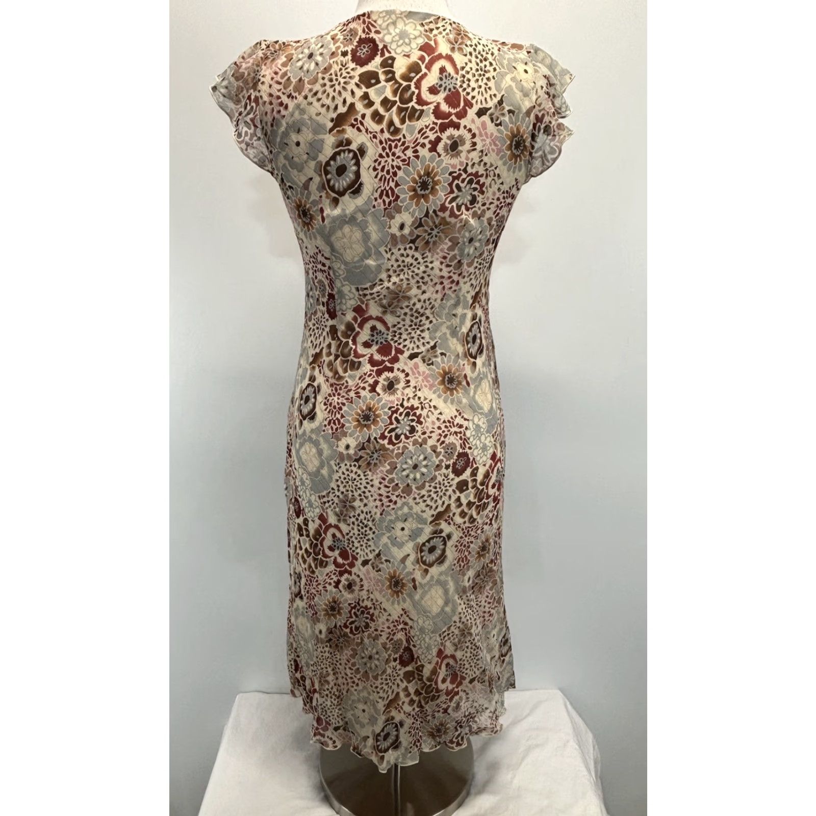 Vintage Vtg Believe Floral Midi Dress Sz 8 Women’s Crochet Trim Forest Fairy Y2K Size M / US 6-8 / IT 42-44 - 3 Thumbnail