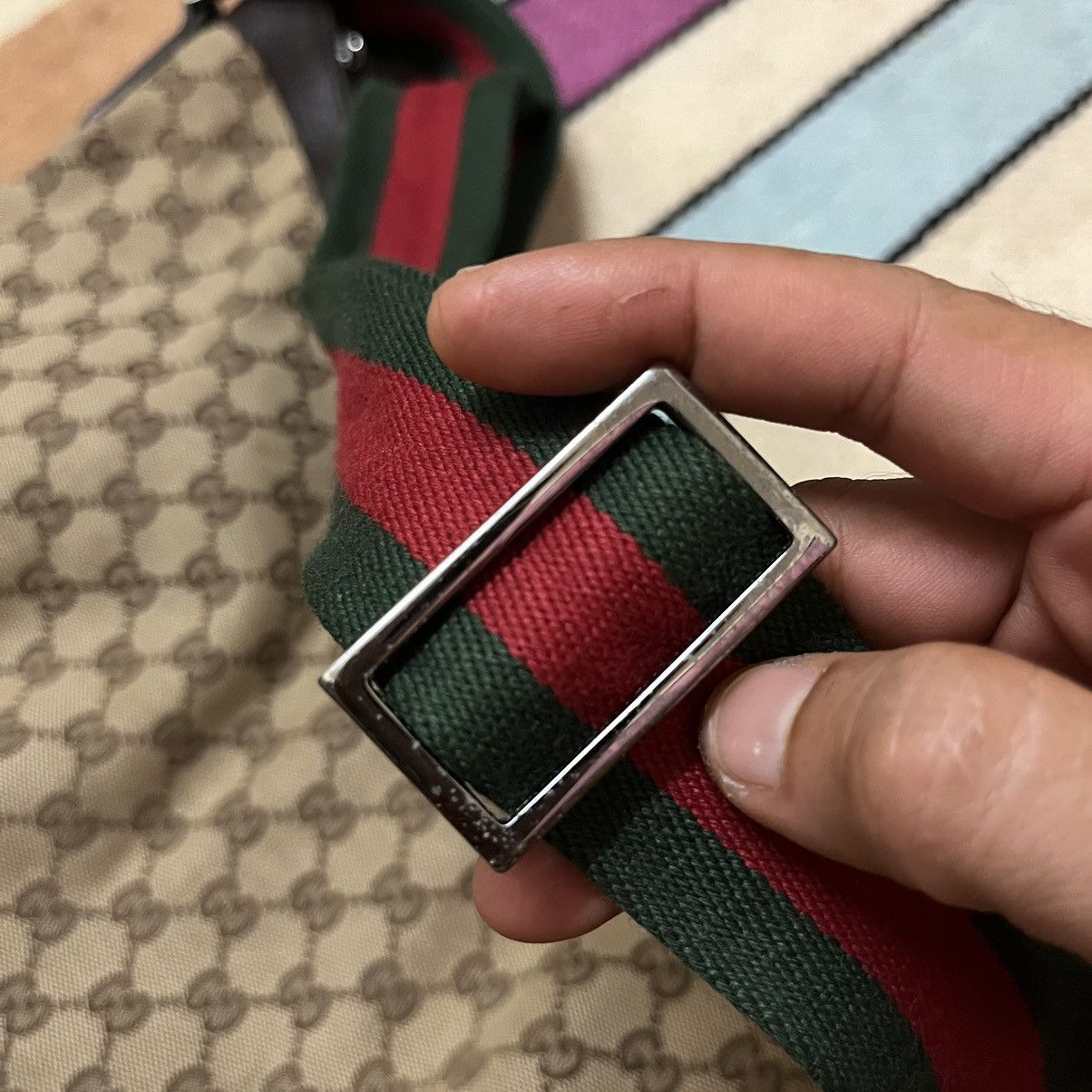 Gucci Authentic Gucci Monogram GG Banana Large Sling Bag Size ONE SIZE - 6 Thumbnail