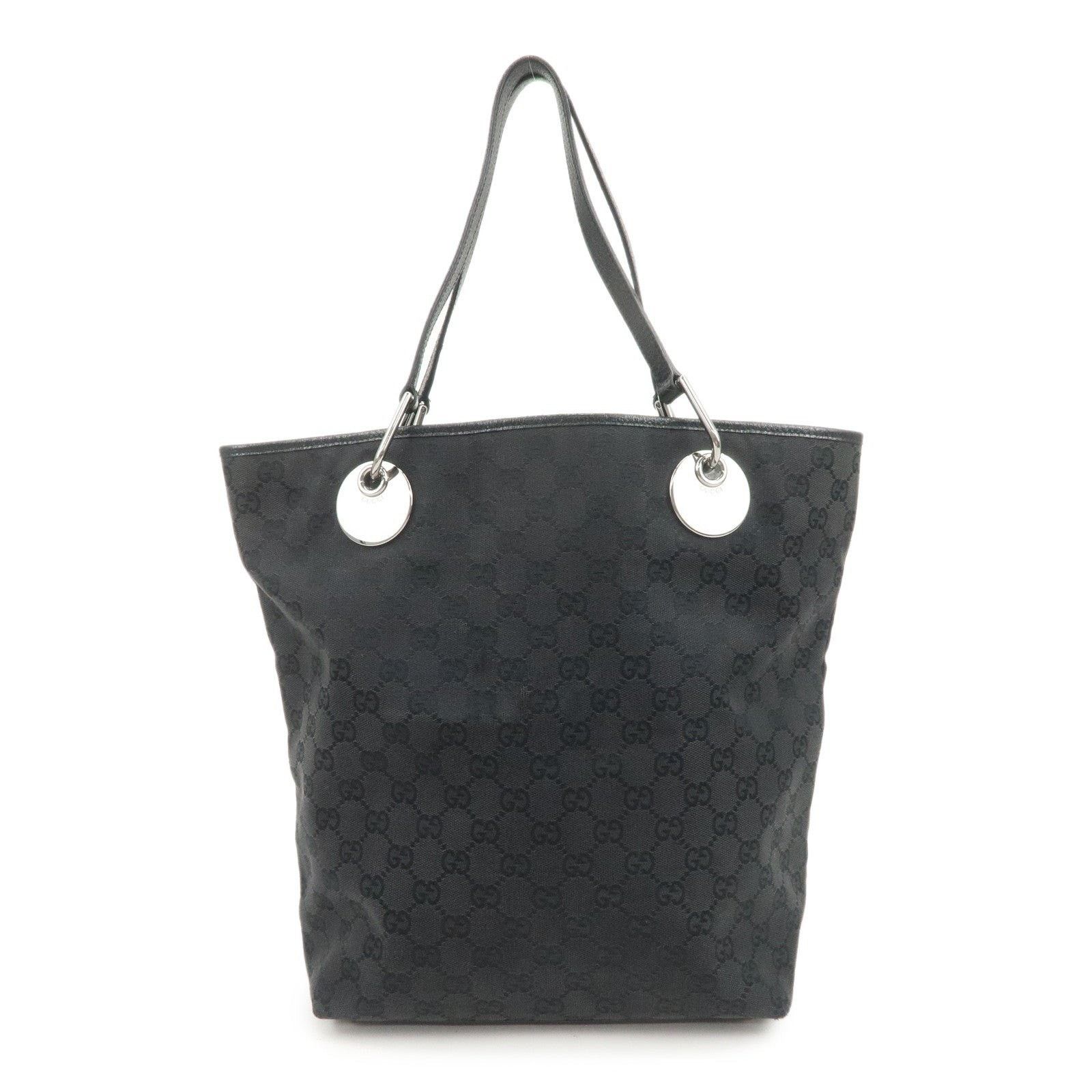 Gucci Gucci GG Canvas Tote Black Size ONE SIZE - 1 Thumbnail