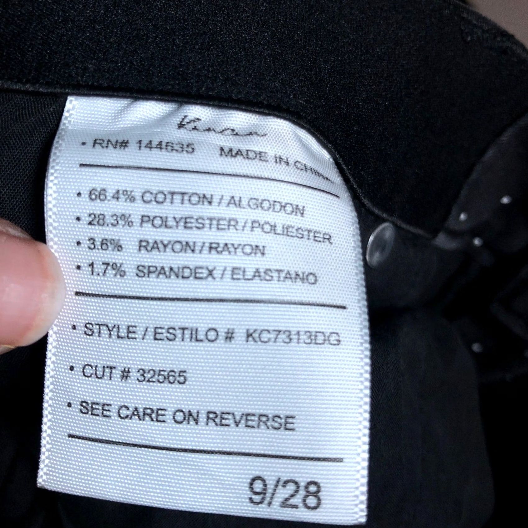Vintage Kancan Jeans Womens Black White Dotted Denim Mid Rise Skinny Stretch 9 Inseam 27 5-Pocket Design Zip Button Size 9 Size 28" / US 6 / IT 42 - 5 Thumbnail