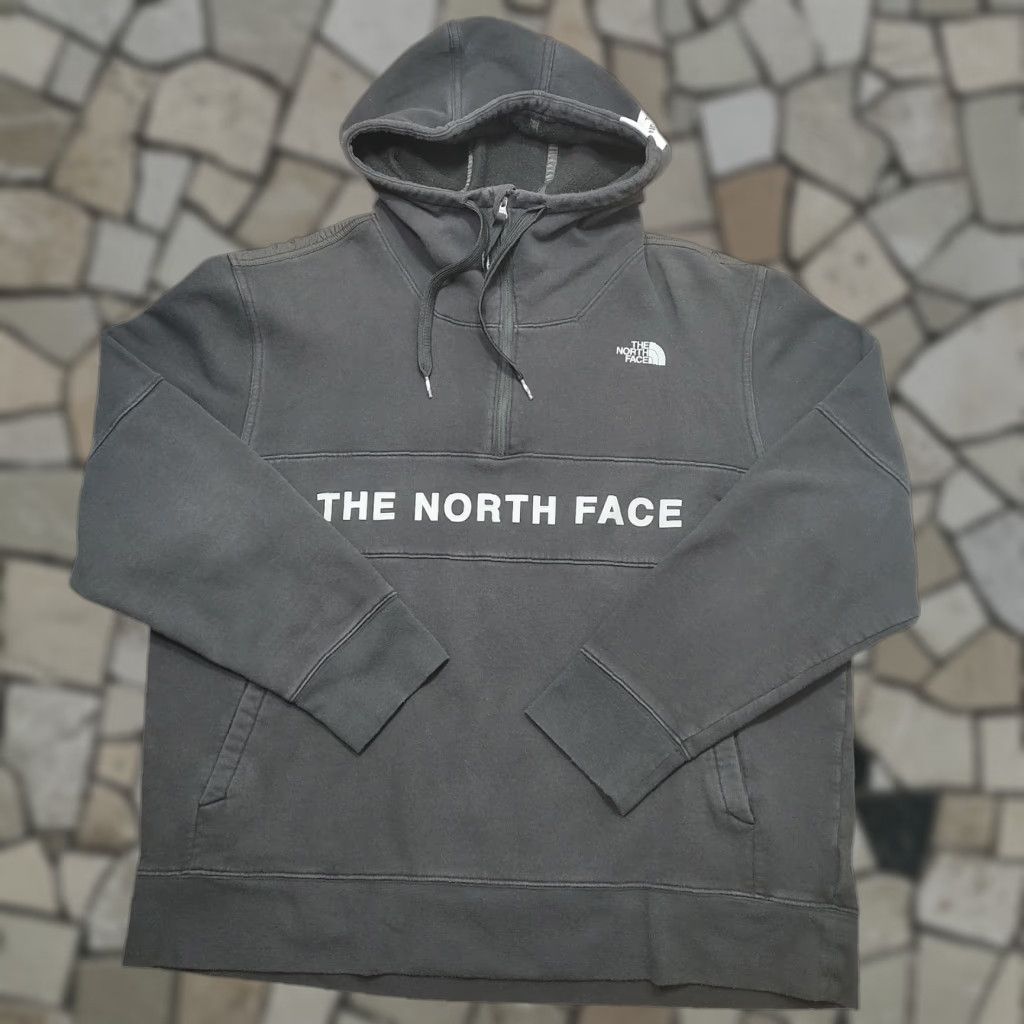 The North Face VINTAGE: No (omit) The North Face Hoodie Black Mens XL 1/4 Zip Pullover Logo Sweatshirt Size US XL / EU 56 / 4 - 1 Thumbnail