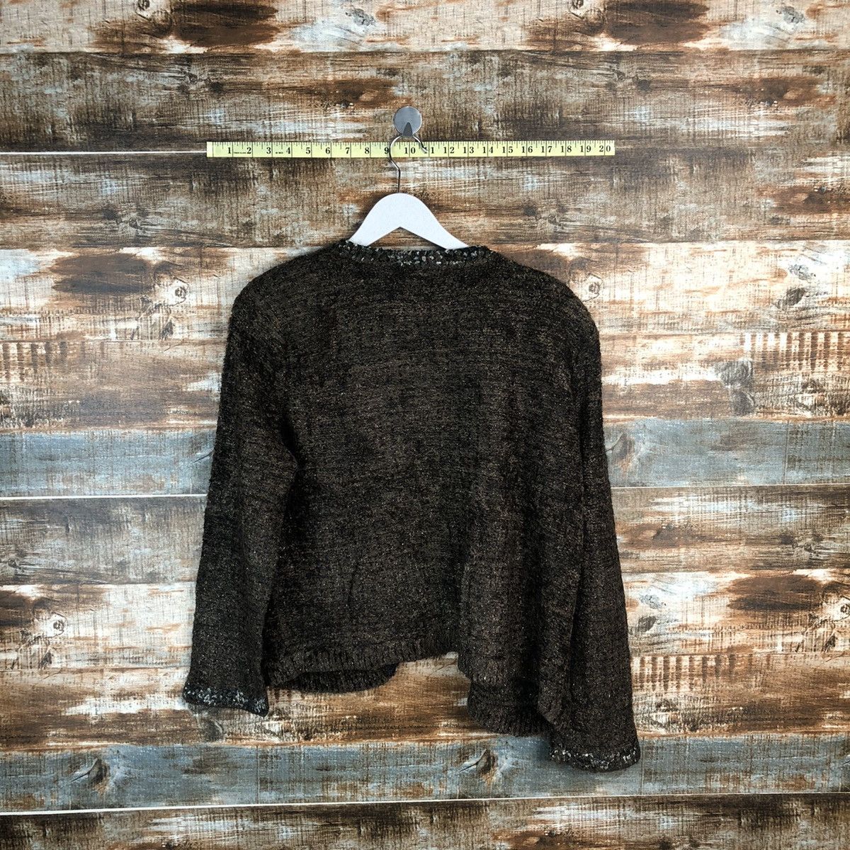 Homespun Knitwear × Japanese Brand Bambole Dark Brown Cardigan Knitwear #A1315 Size M / US 6-8 / IT 42-44 - 12 Thumbnail