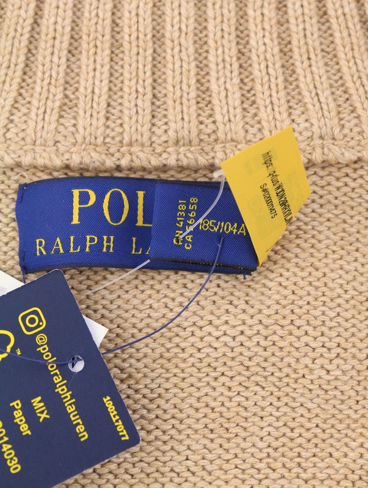 Ralph Lauren BROWN XL Half Zip Neck Pullover Jumper 86937 Size US XL / EU 56 / 4 - 11 Thumbnail