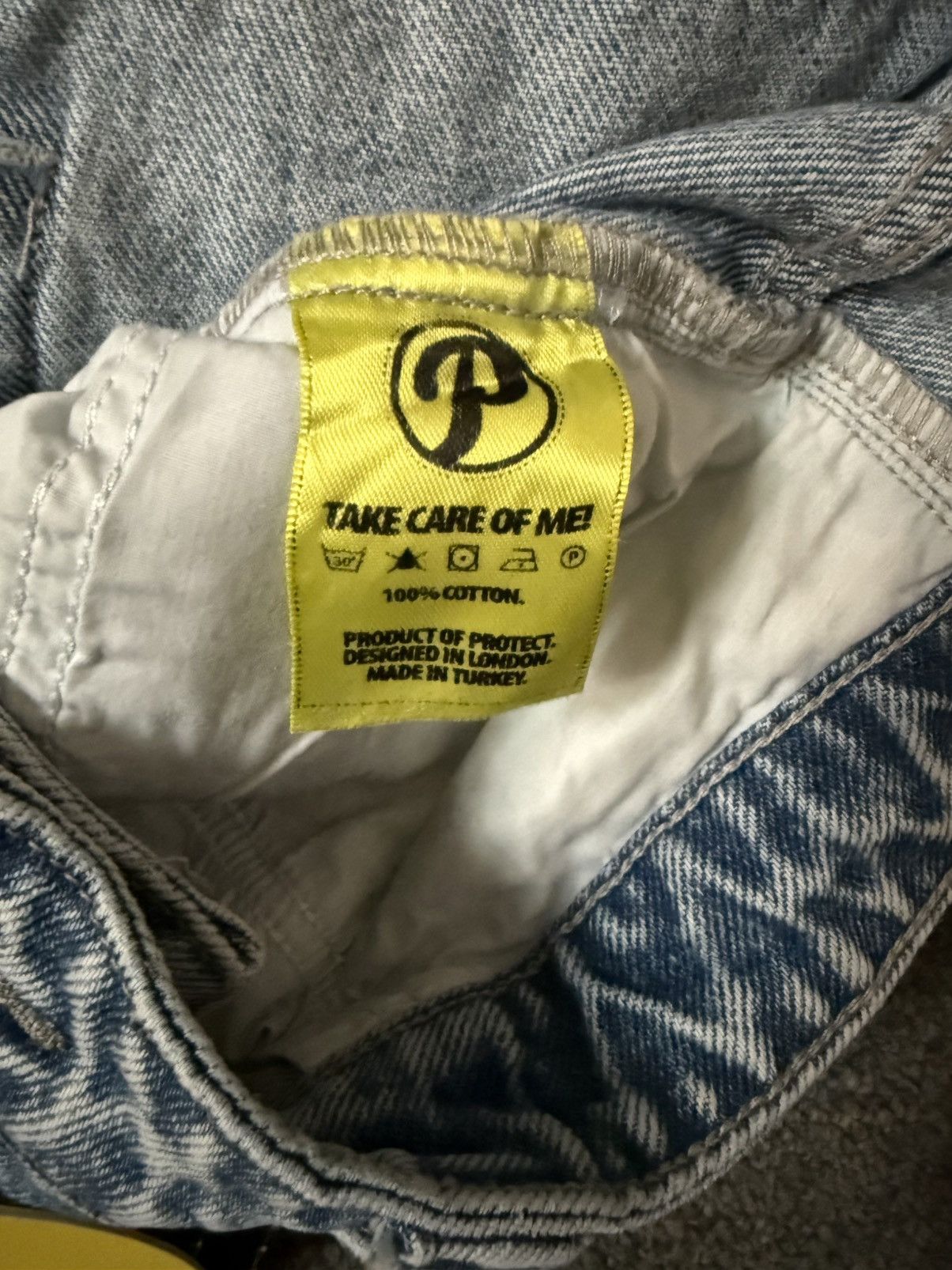 Palace × Vintage Protect ldn | Acid Wash Bonkers Denim - XL Size US 36 / EU 52 - 5 Thumbnail