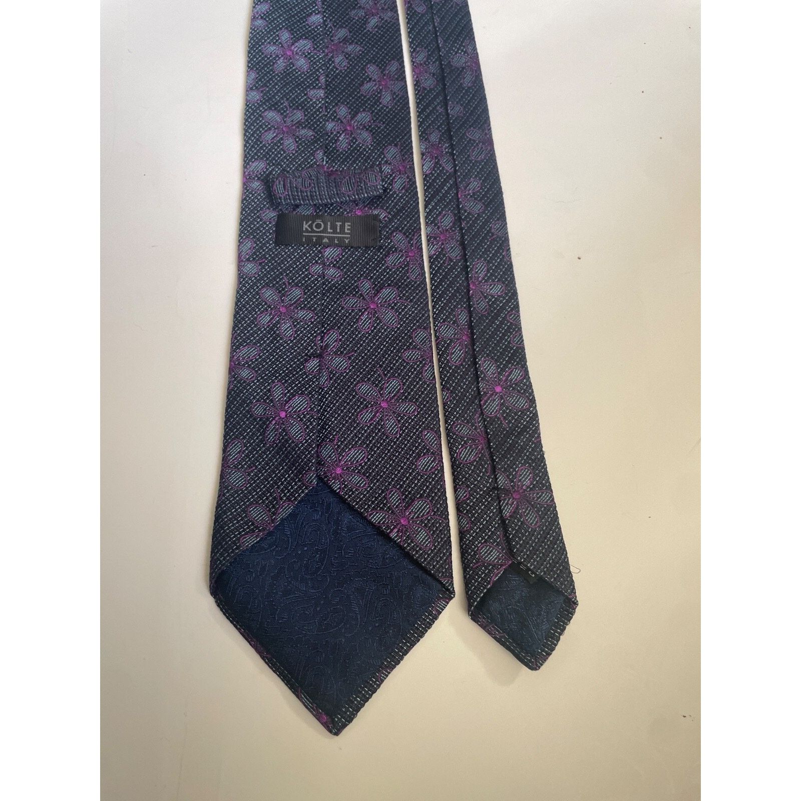 & Other Stories Kolte Italy Blue 100% Silk Men's Neck Tie Size ONE SIZE - 5 Thumbnail