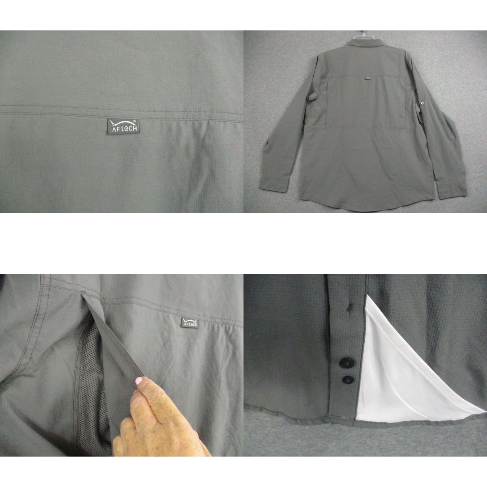 Vintage AFTCO Aftech Vented Shirt L Mens Gray Bassmaster Fishing Shirt Size US L / EU 52-54 / 3 - 8 Thumbnail