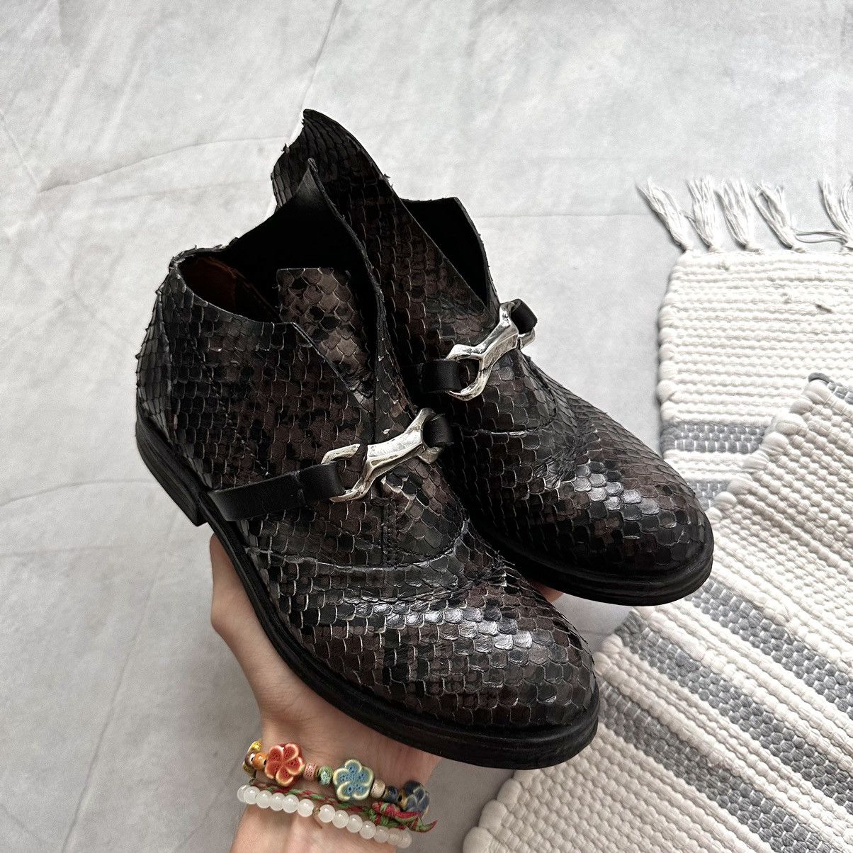 A.S.98 RARE AS 98 Airstep Vintage Straps Boots Faux Python Leather Size US 7 / IT 37 - 3 Thumbnail