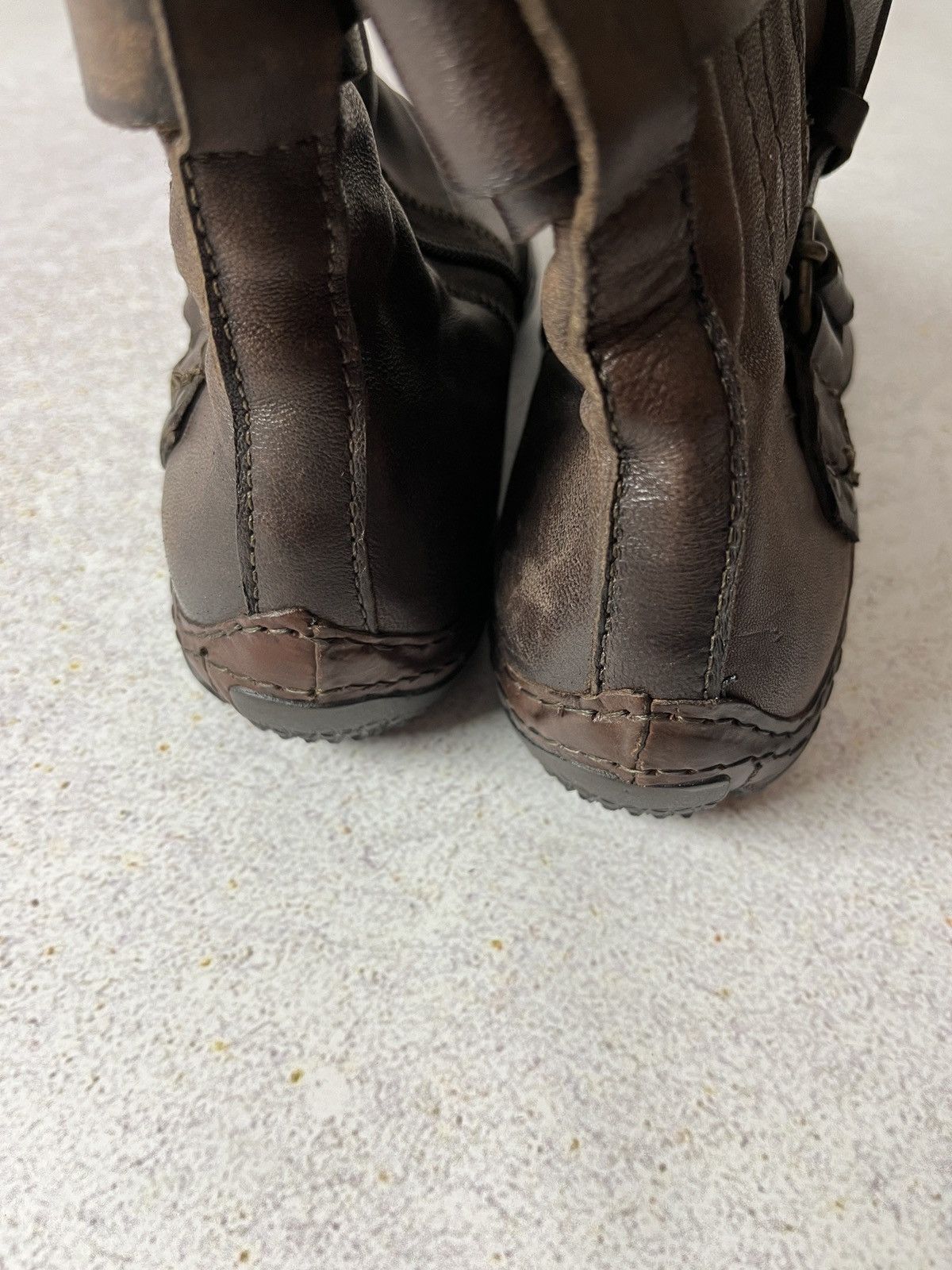 A.S.98 A.S.98 Airstep Avant-Garde Leather Biker Boots Buckle Zip Size US 8 / IT 38 - 6 Thumbnail