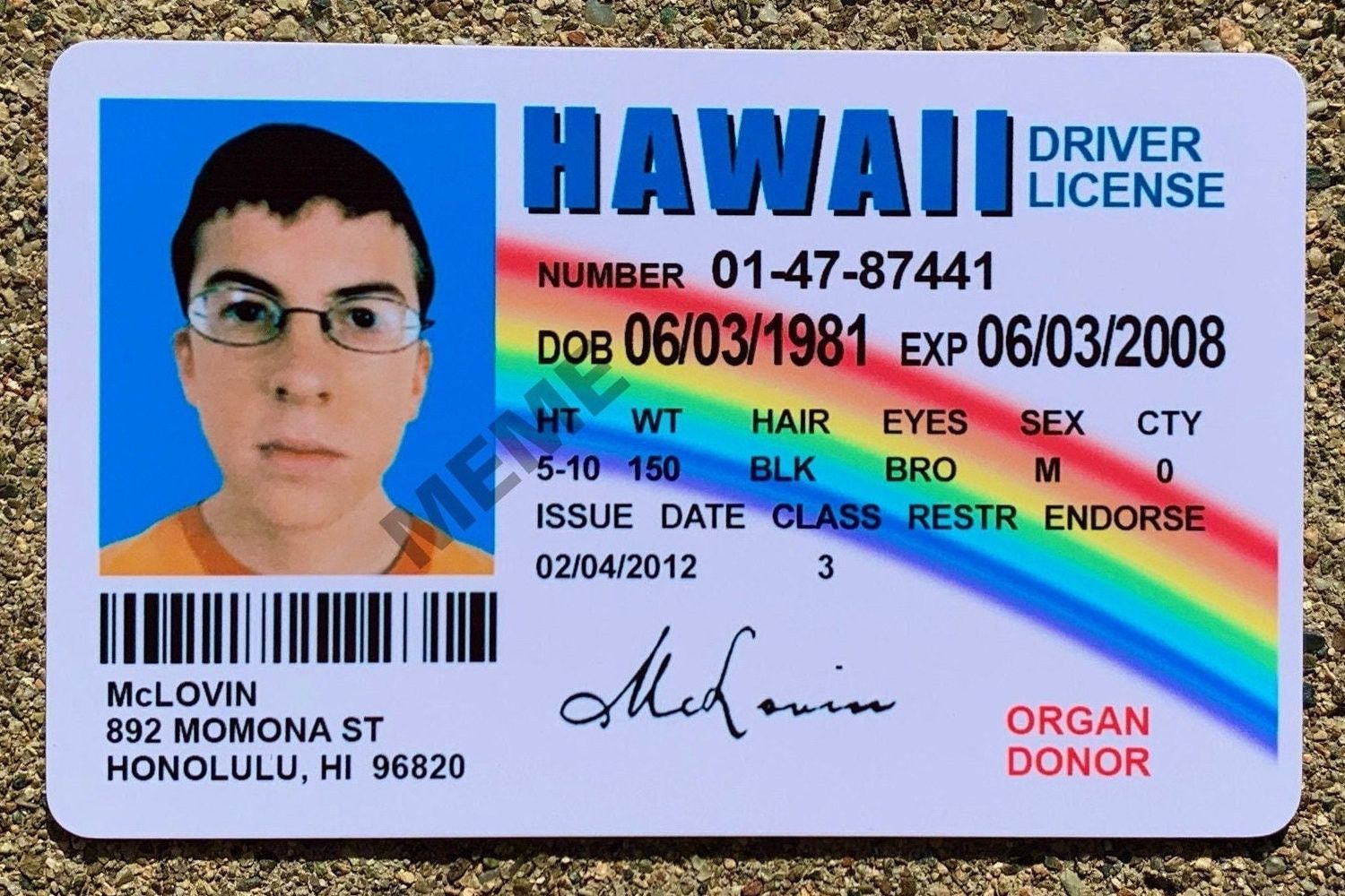 Mad Engine McLovin Driver License Super Bad Movie T shirt Size US M / EU 48-50 / 2 - 4 Thumbnail