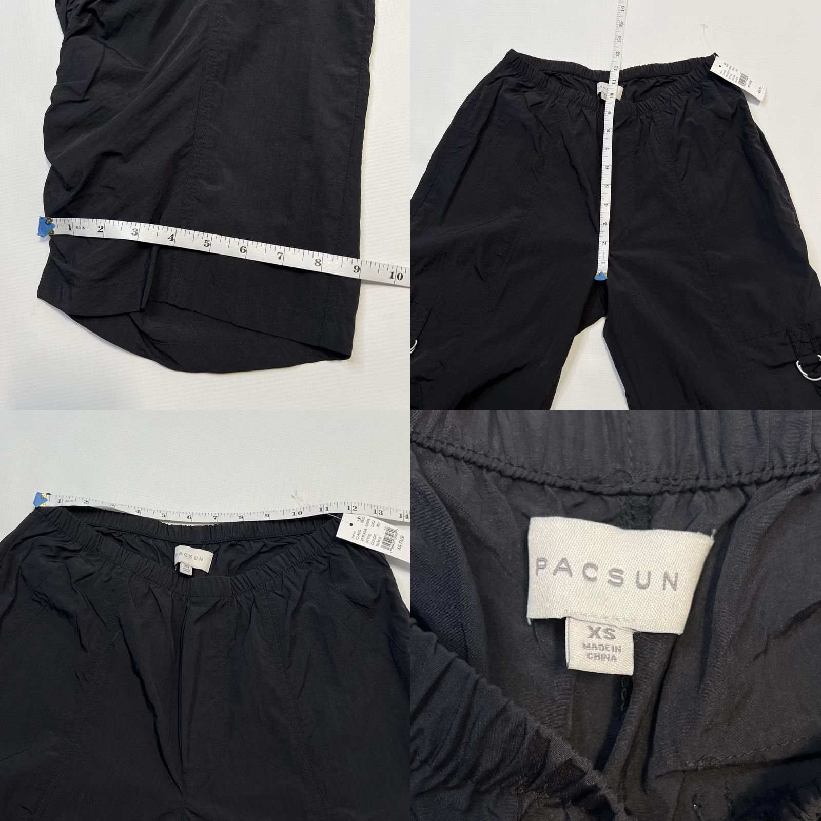 Pacsun Pacsun Pants Womens XS Black Cargo Streetwear Elastic Waist Utility Pockets New Size 26" / US 2 / IT 38 - 8 Thumbnail