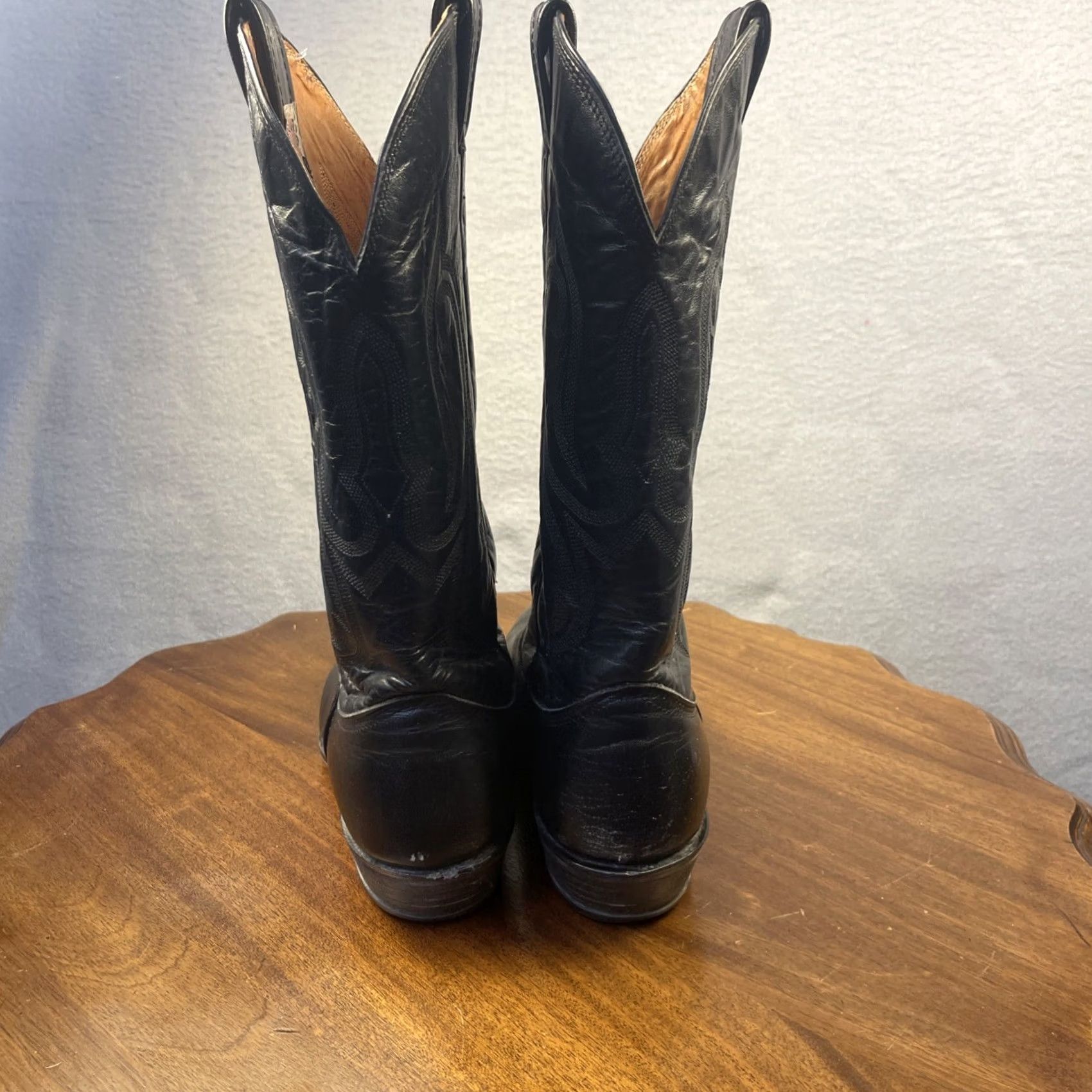 Vintage VINTAGE Nacona Cowboy Boots Western Boots Men 10D Black Almond Toe Stitch Pull On USA Cowboy Size US 10 / EU 43 - 5 Thumbnail