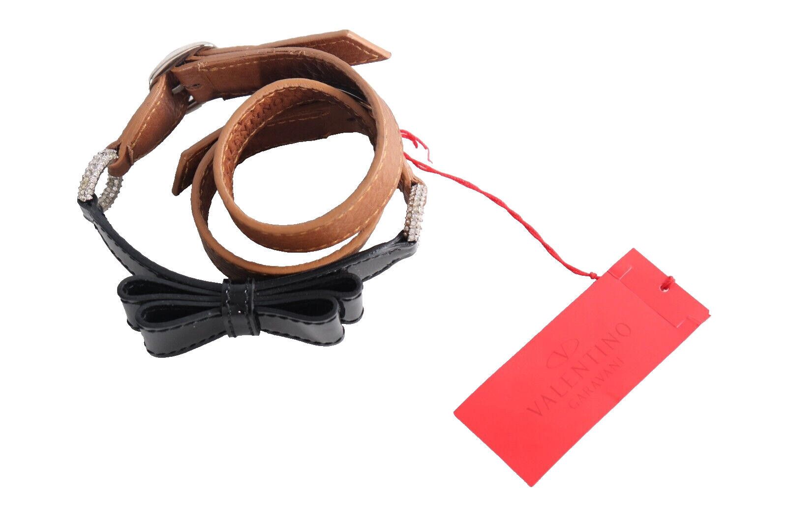 Valentino Valentino Size 32" Brown Black Belt Patent Bow Leather NWT Size ONE SIZE - 2 Thumbnail