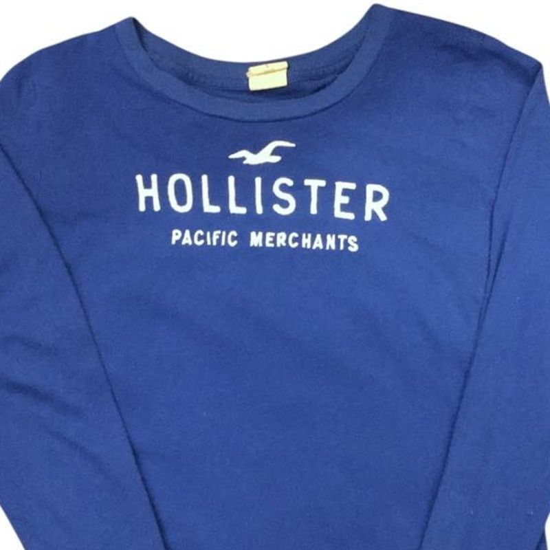 Hollister Y2K Hollister Long Sleeve Slim Fit Embroidered Blue Large Size L / US 10 / IT 46 - 2 Thumbnail