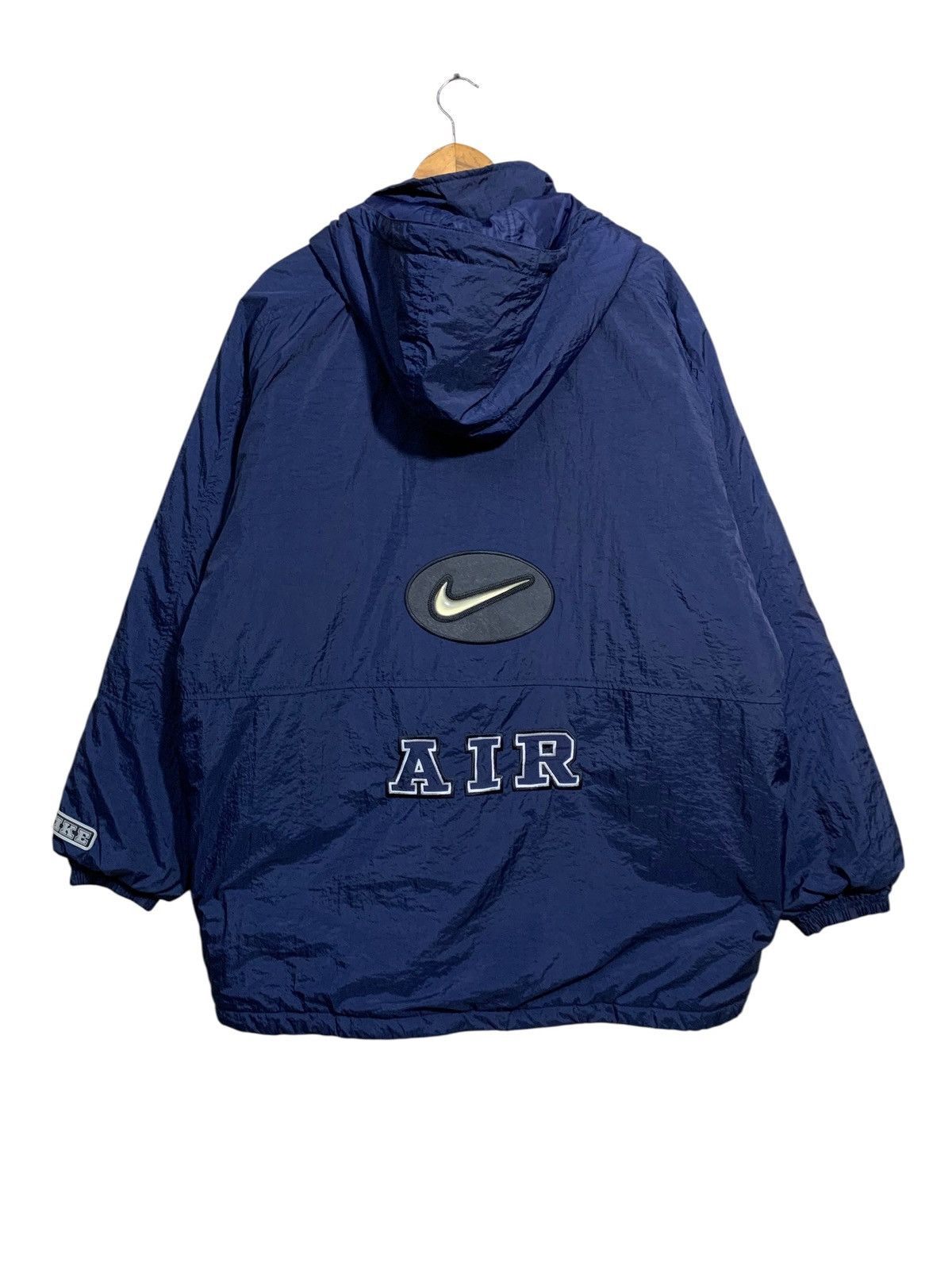 Nike 🔥VTG 90S NIKE AIR PARACHUTE JACKETS NAVY Size US L / EU 52-54 / 3 - 1 Thumbnail