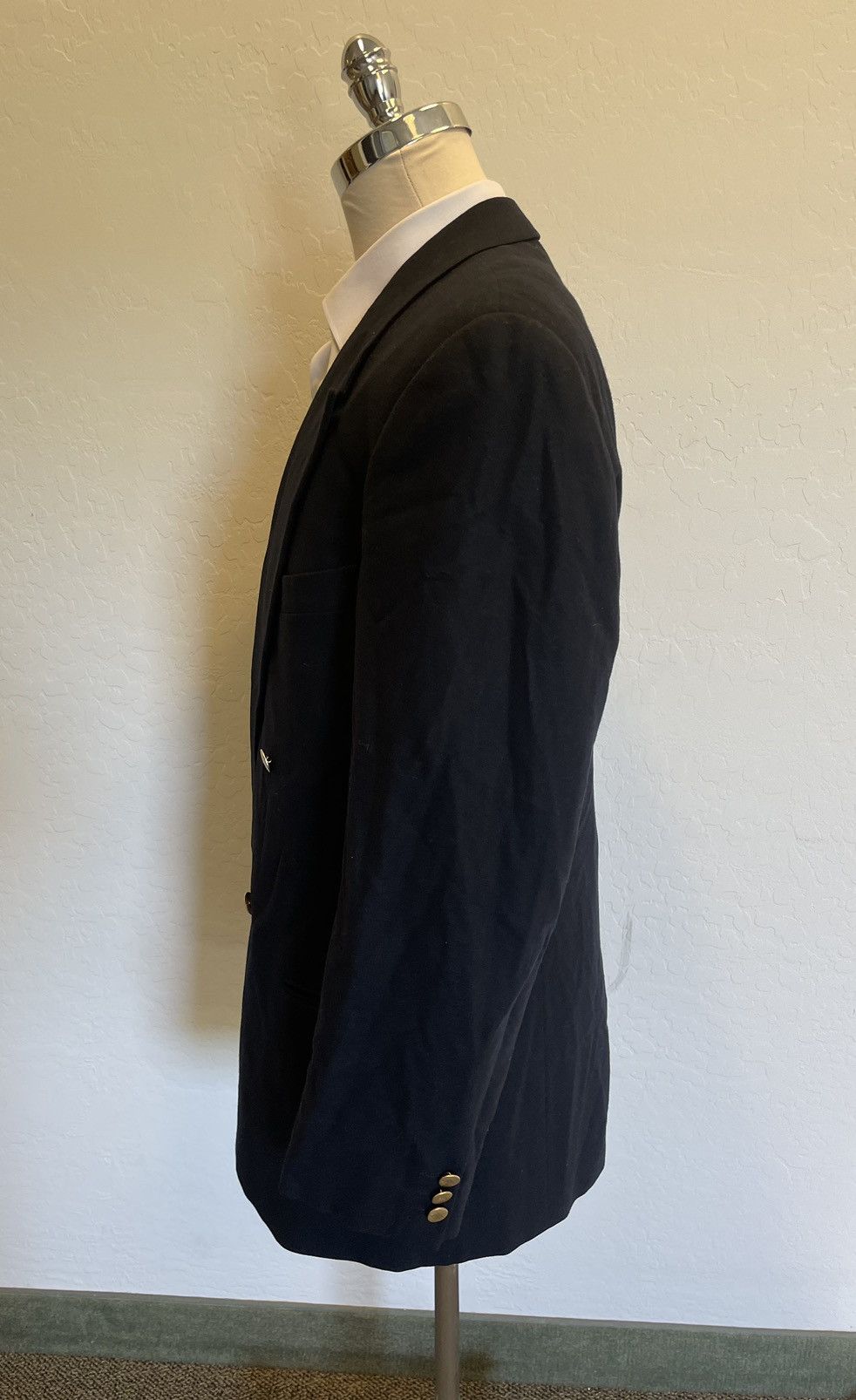 Giorgio Armani × Vintage Winter Weight Wool & Cashmere Double Breasted Jacket Size 44R - 4 Thumbnail