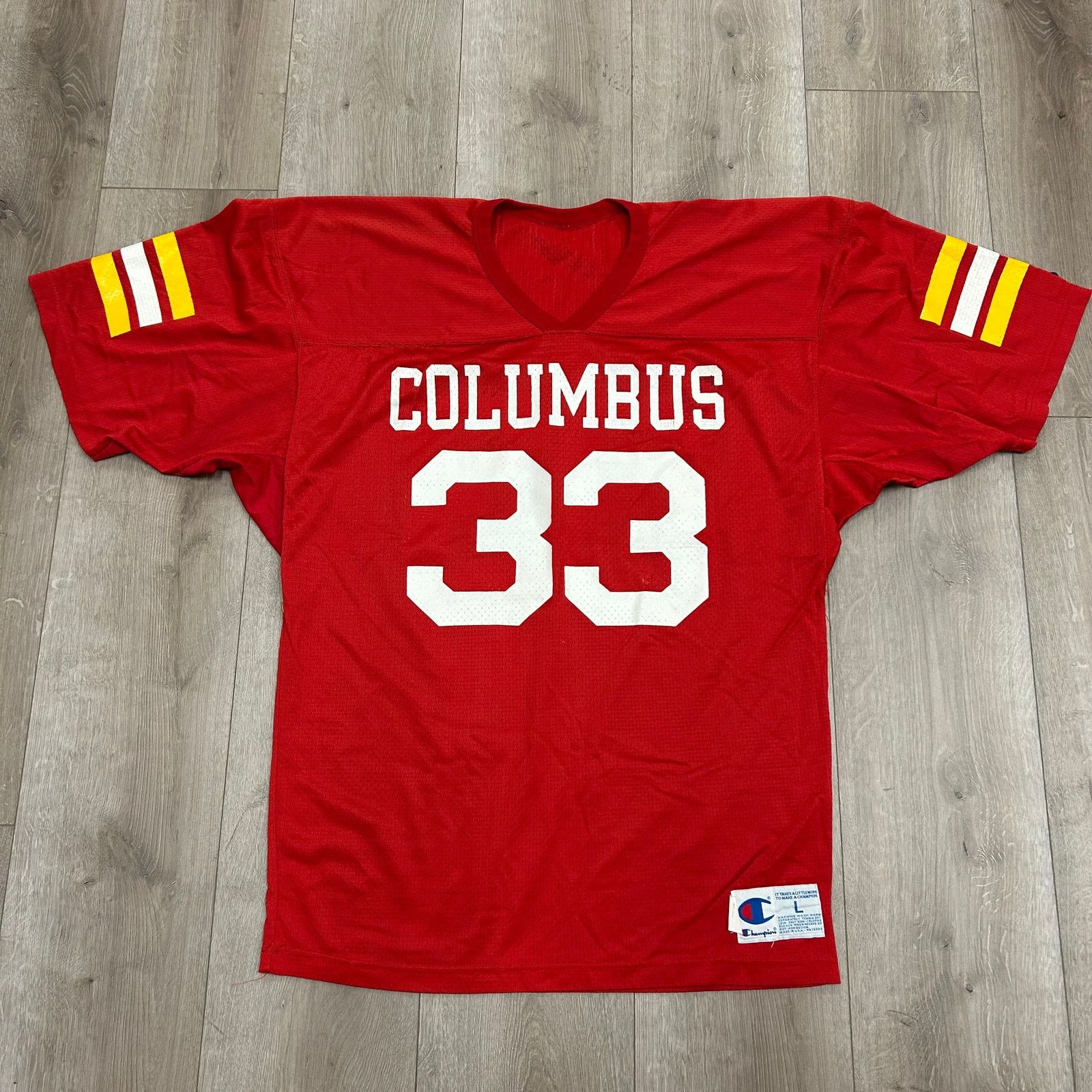 Champion Vintage Champion Columbus 33 Mesh Football Jersey Size Large Size US L / EU 52-54 / 3 - 1 Thumbnail