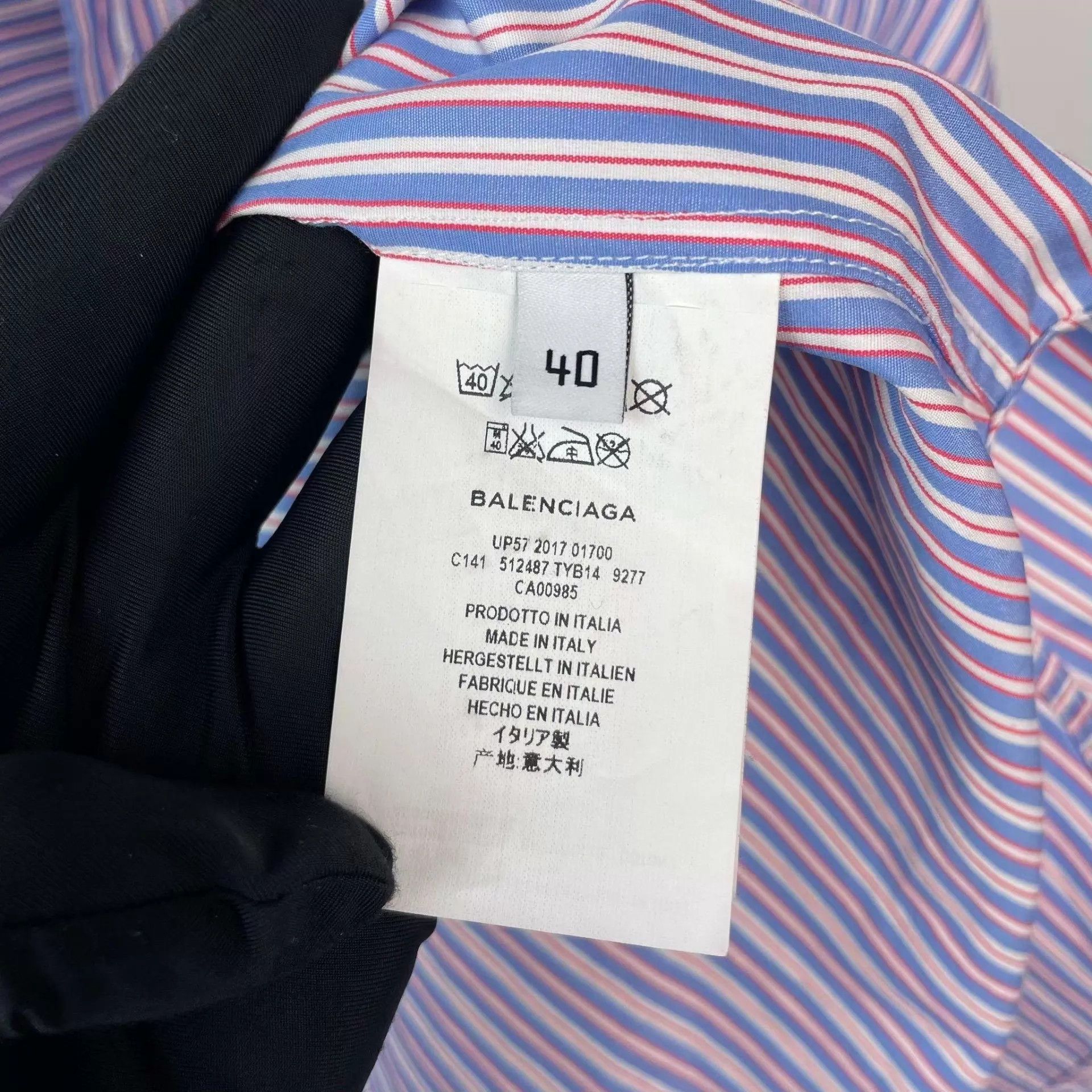 Balenciaga Balenciaga striped blue shirt Size US M / EU 48-50 / 2 - 4 Thumbnail