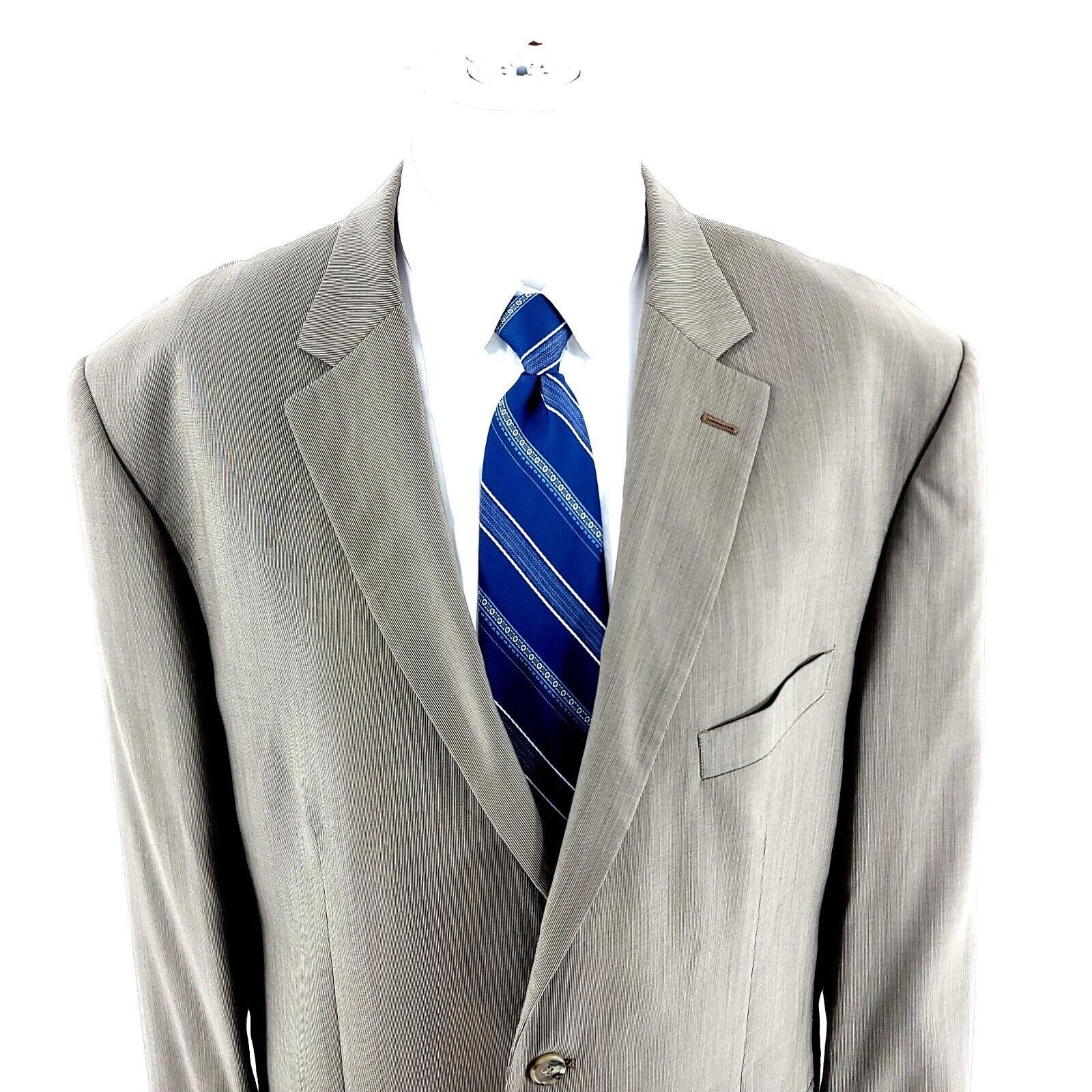 Pronto Uomo Pronto Uomo Signature Zigone Super 100s Wool 2 Button Blazer Size 44L - 1 Thumbnail