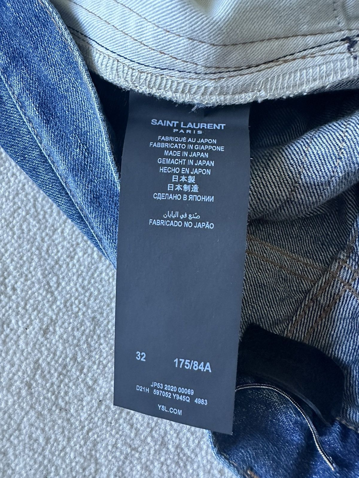 Saint Laurent Paris SS21 $890 Saint Laurent selvedge blue denim jeans 32 Size US 32 / EU 48 - 24 Thumbnail