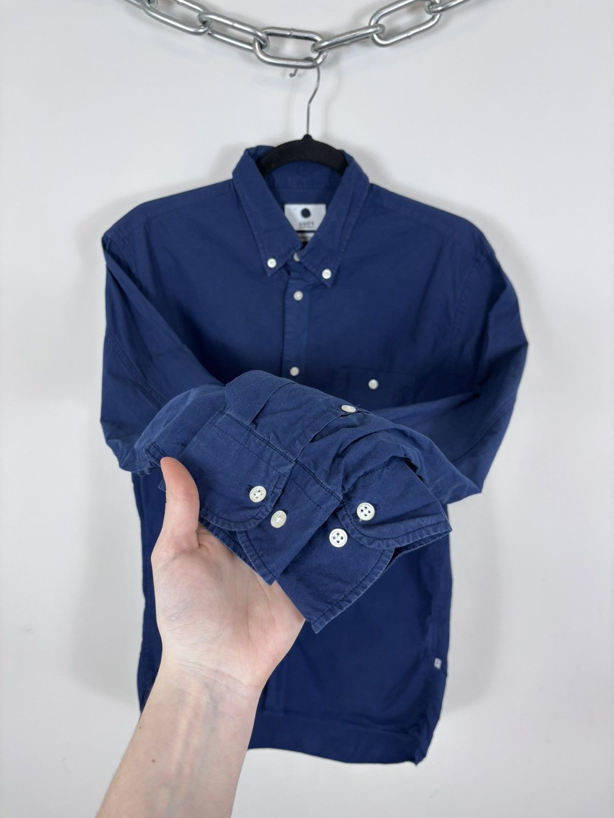 NN07 NN07 No Nationality New Derek Men’s Blue Long Sleeve Shirt Size US M / EU 48-50 / 2 - 9 Thumbnail