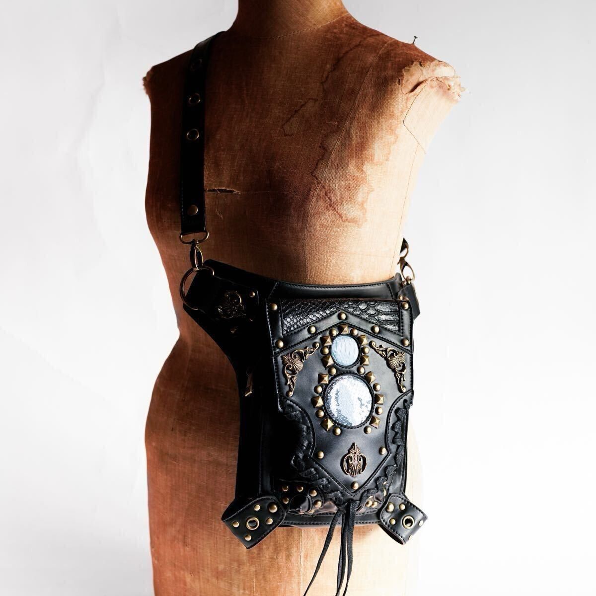 Pre-owned Japanese Brand Kmrii Style Belt Bag In Black