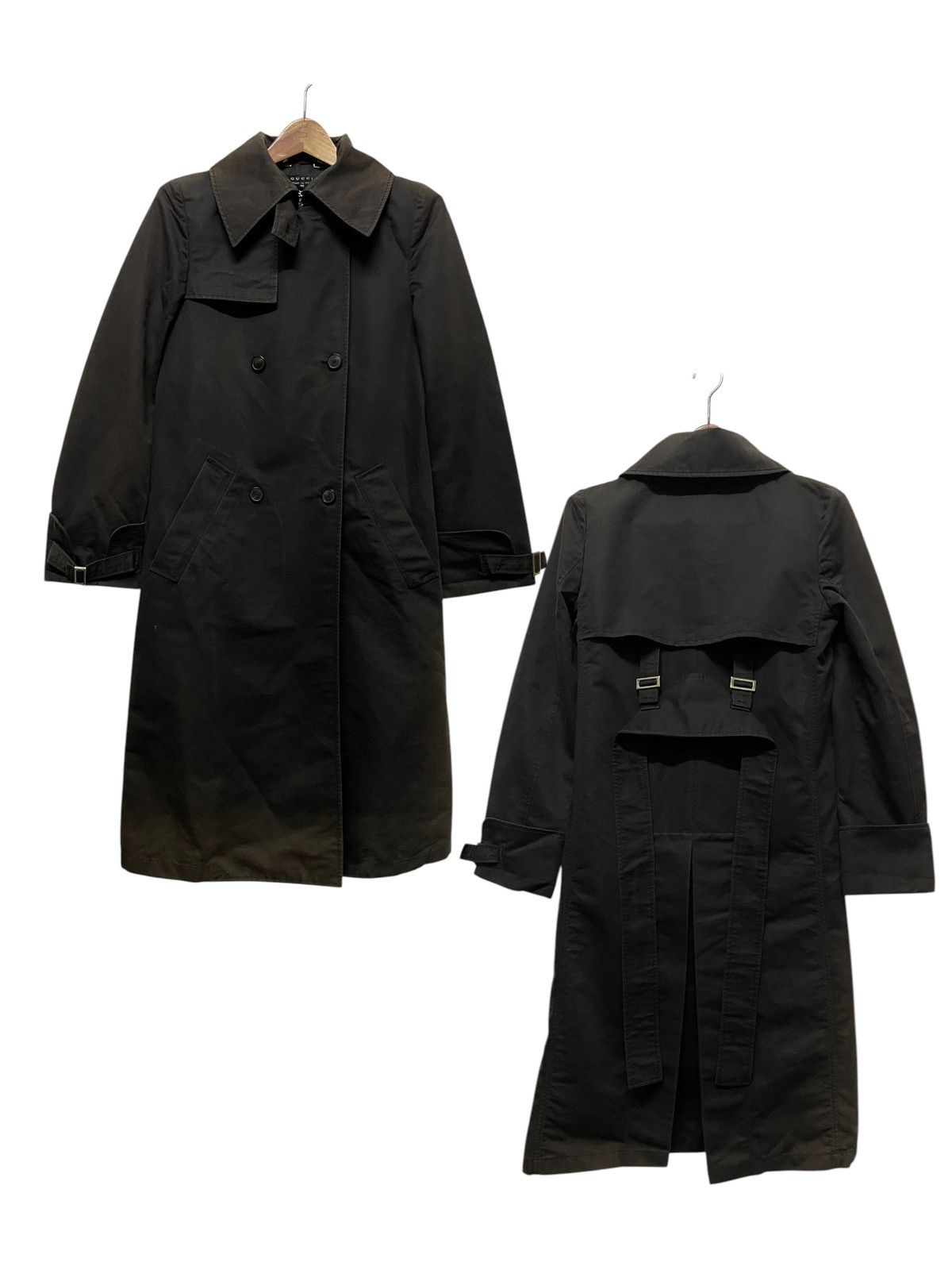 Gucci 90s GUCCI LONG TRENCH BELT LONG JACKET RARE Size US S / EU 44-46 / 1 - 1 Thumbnail