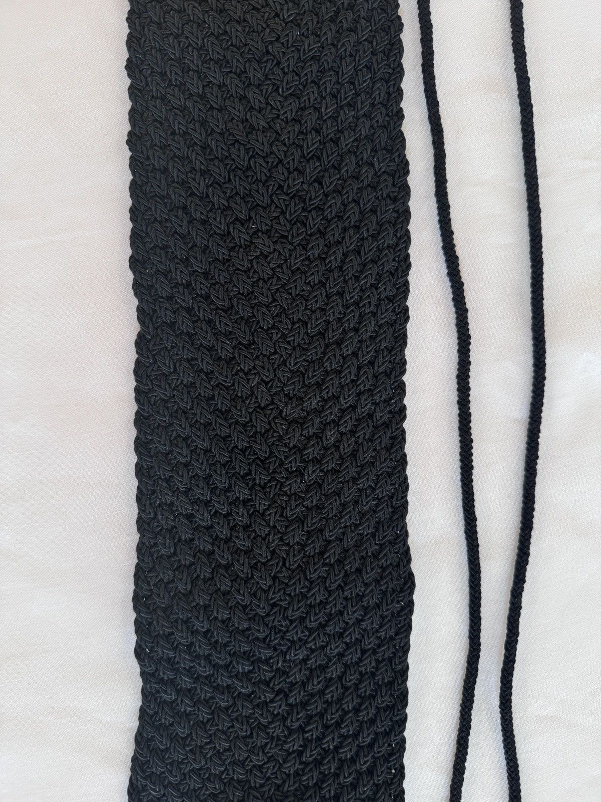Prada VTG Prada Milano Handmade Crochet Cummerbund Tux Belt Knit Size ONE SIZE - 4 Thumbnail