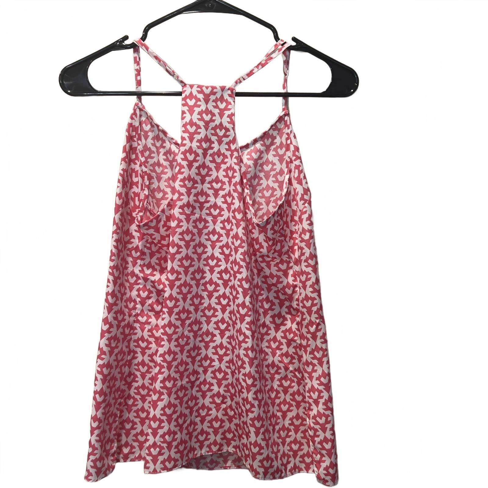 J.Crew J.Crew Women's Pink and White Patterned Casual Blouse Size 6 Size M / US 6-8 / IT 42-44 - 2 Thumbnail