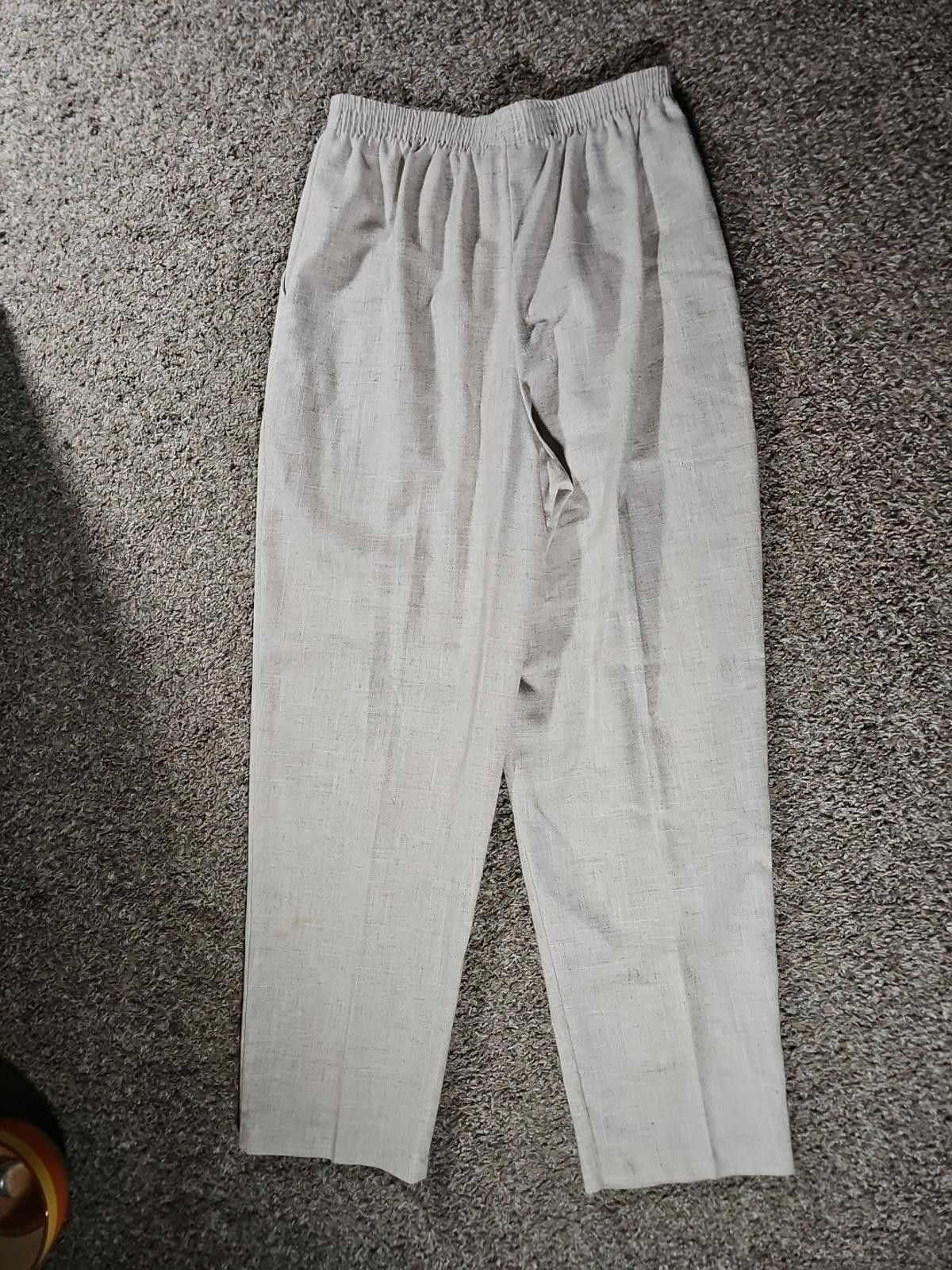 Other Briggs New York Linen Beige Pants 10S Size 32" / US 10 / IT 46 - 4 Thumbnail