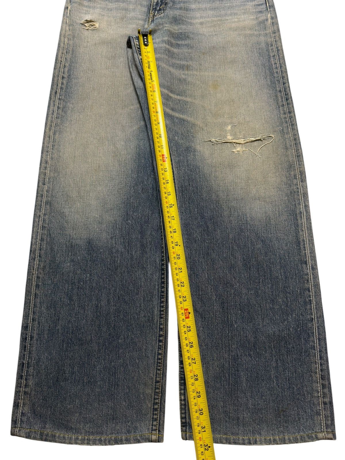 Levi's Vintage 90s Levis 503 Blue Faded Wash Whisker Wide Leg Baggy Size US 34 / EU 50 - 13 Thumbnail